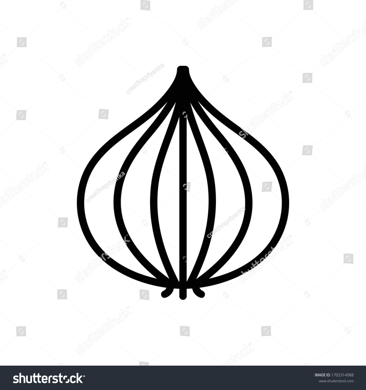 Vector line icon for onion #1702314988