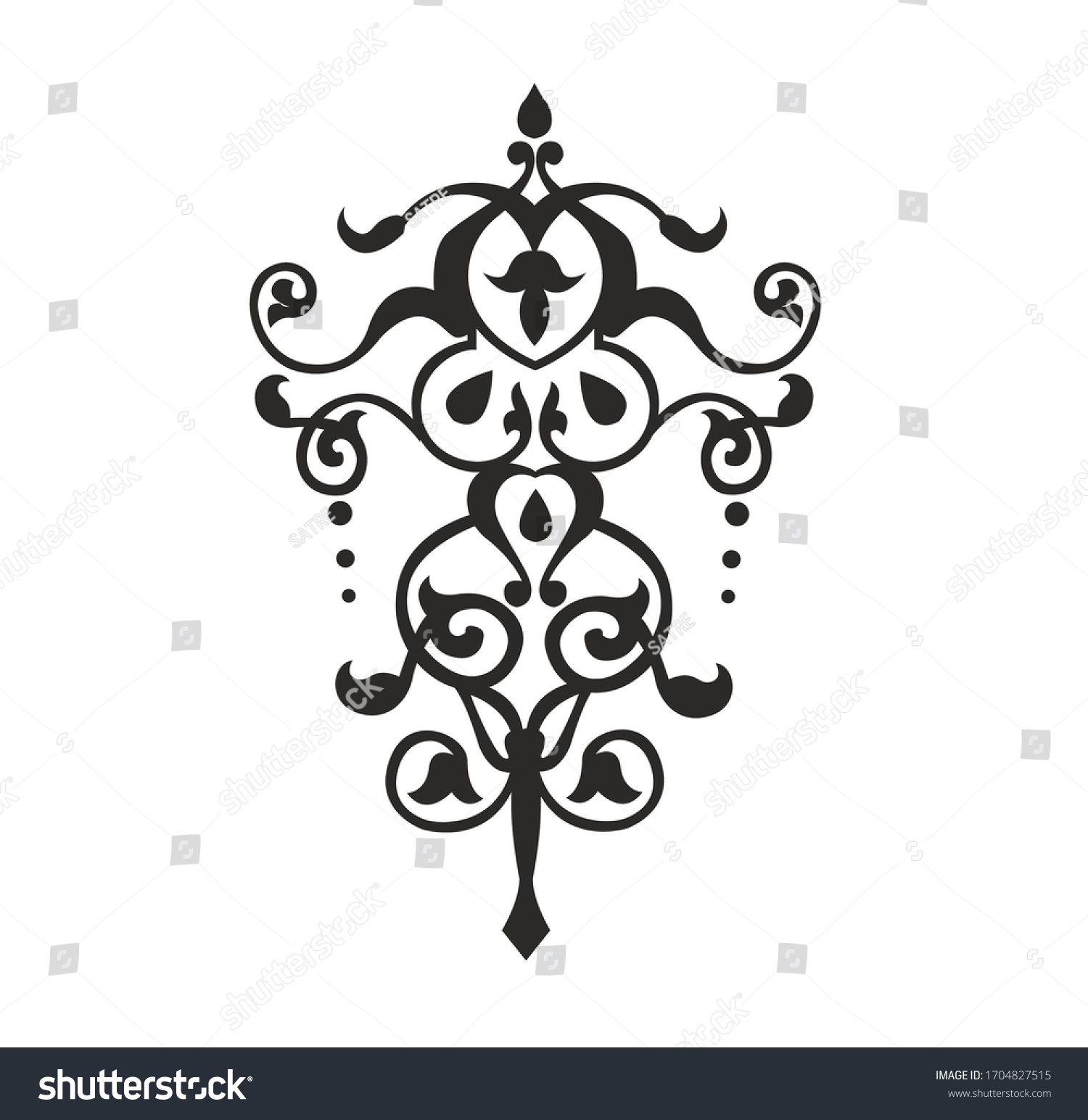 TATTOO TRIBAL AND MAORI FLOWER DESIGN ORNAMENTAL - Royalty Free Stock ...