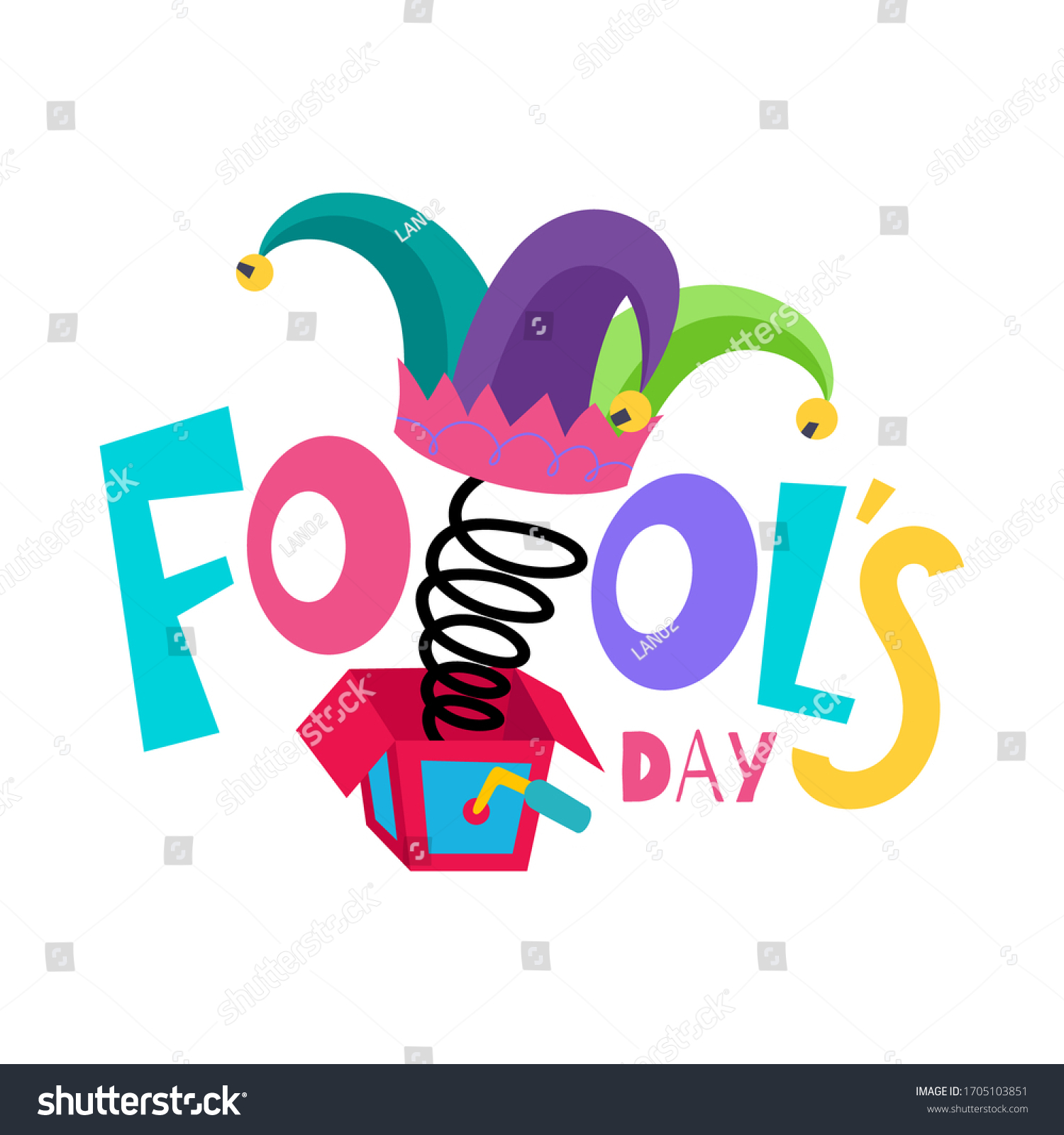 April fools poster. Joke box with a harlequin - Royalty Free Stock ...