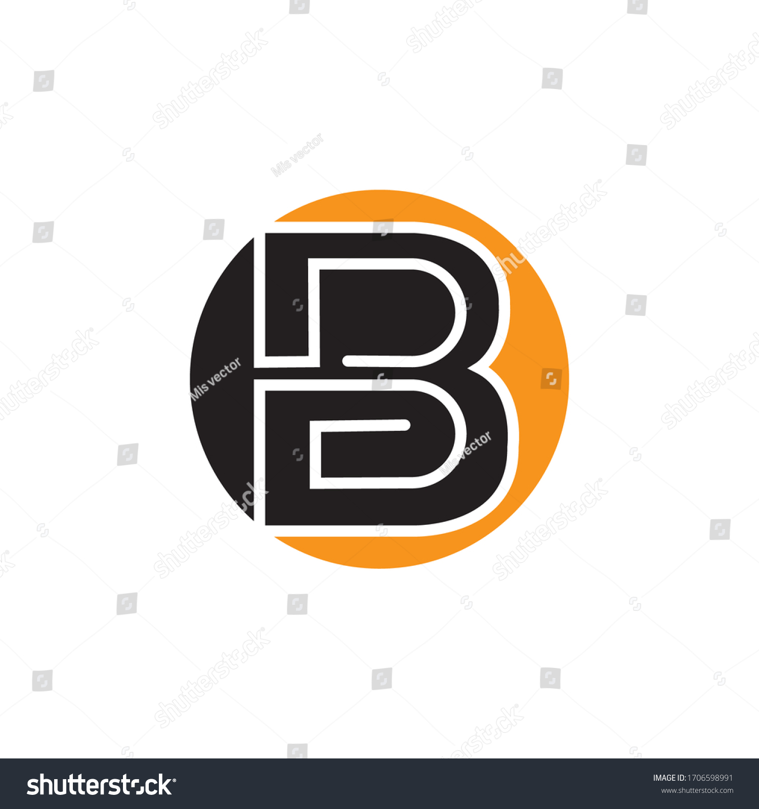 Initial Letter B, Letter B Logo Template Vector - Royalty Free Stock ...