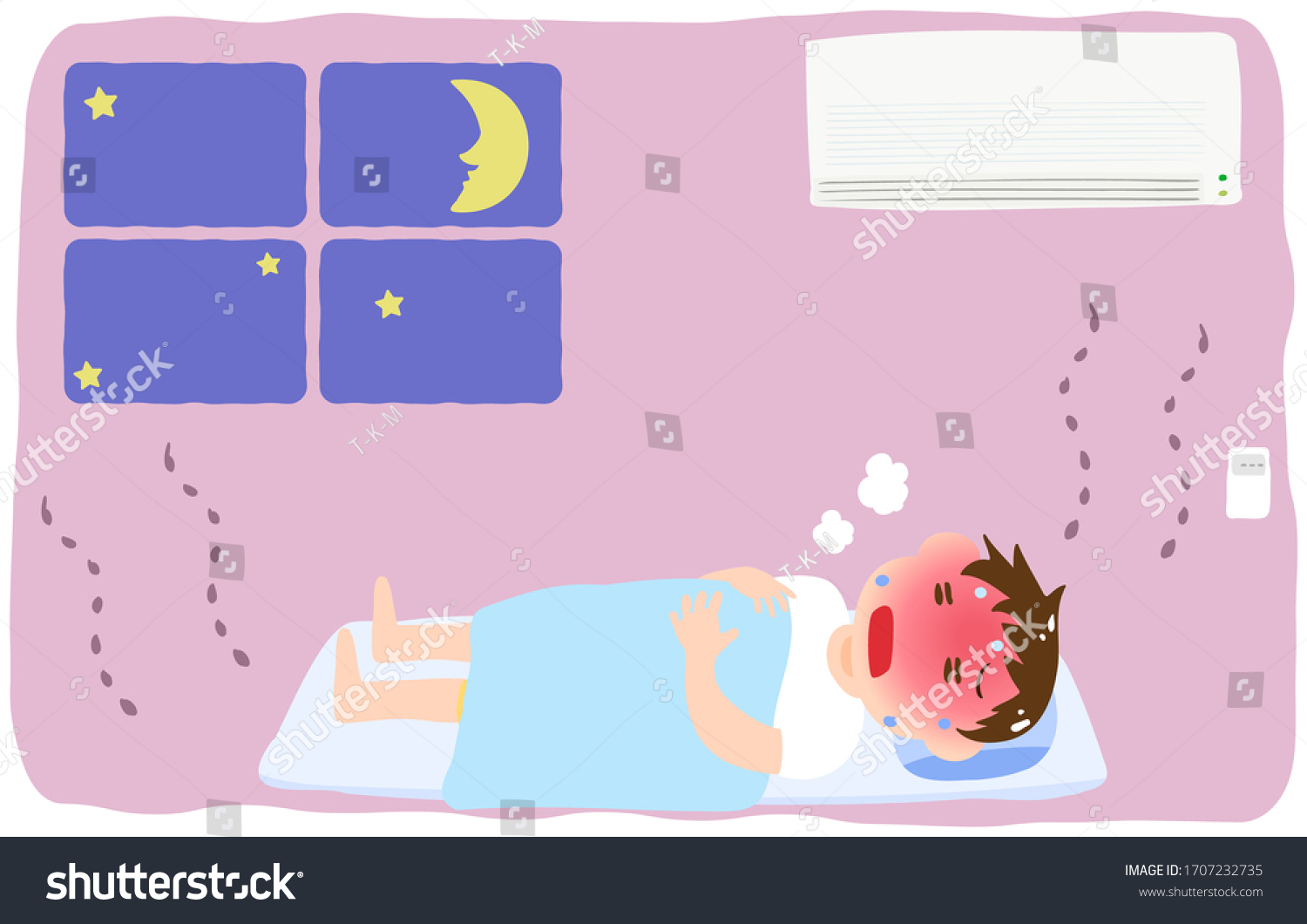 Illustration Of A Boy Getting Heat Stroke Royalty Free Stock Vector 1707232735 Avopix