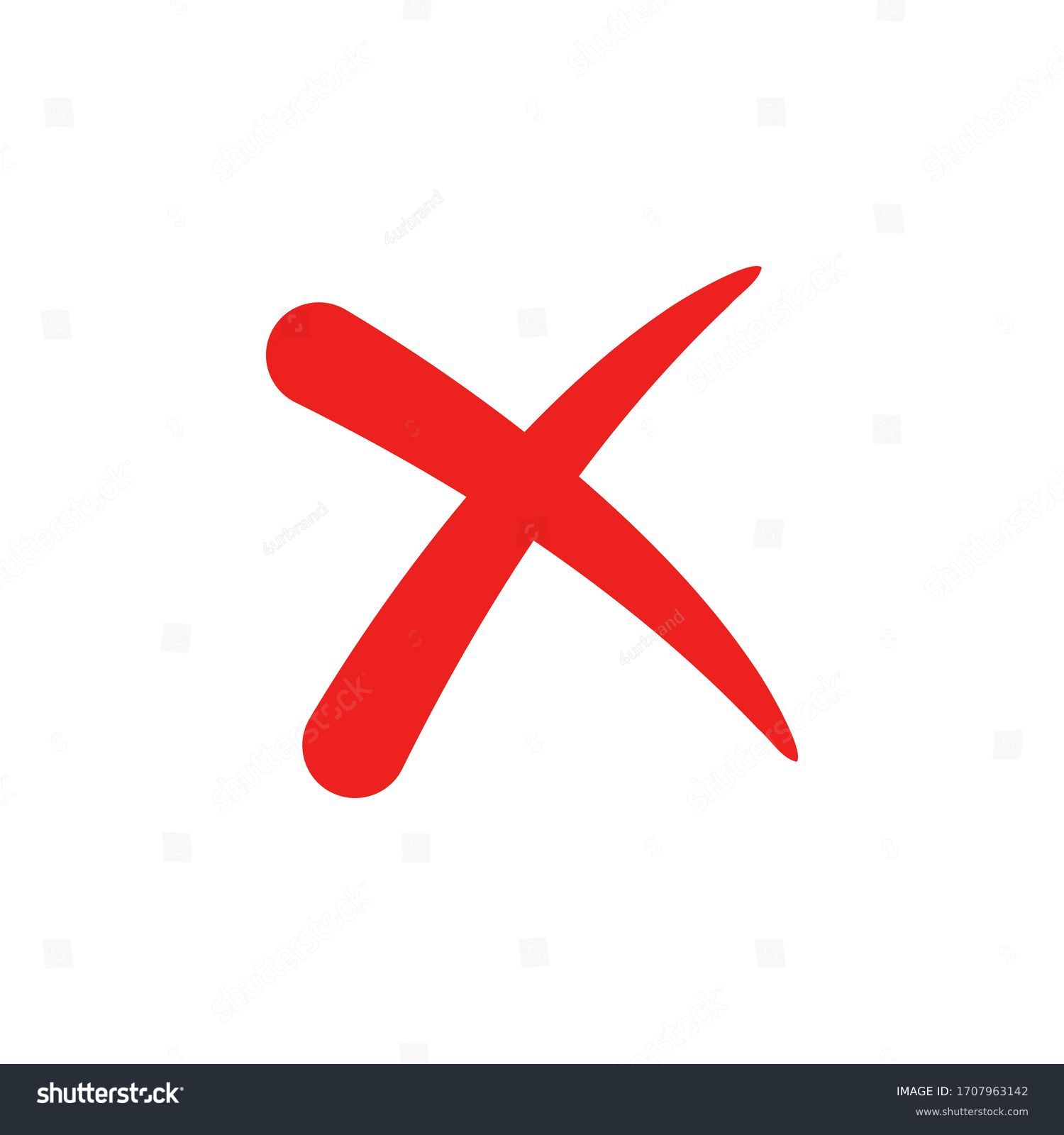 Cross icon flat vector design, cancel symbol. #1707963142