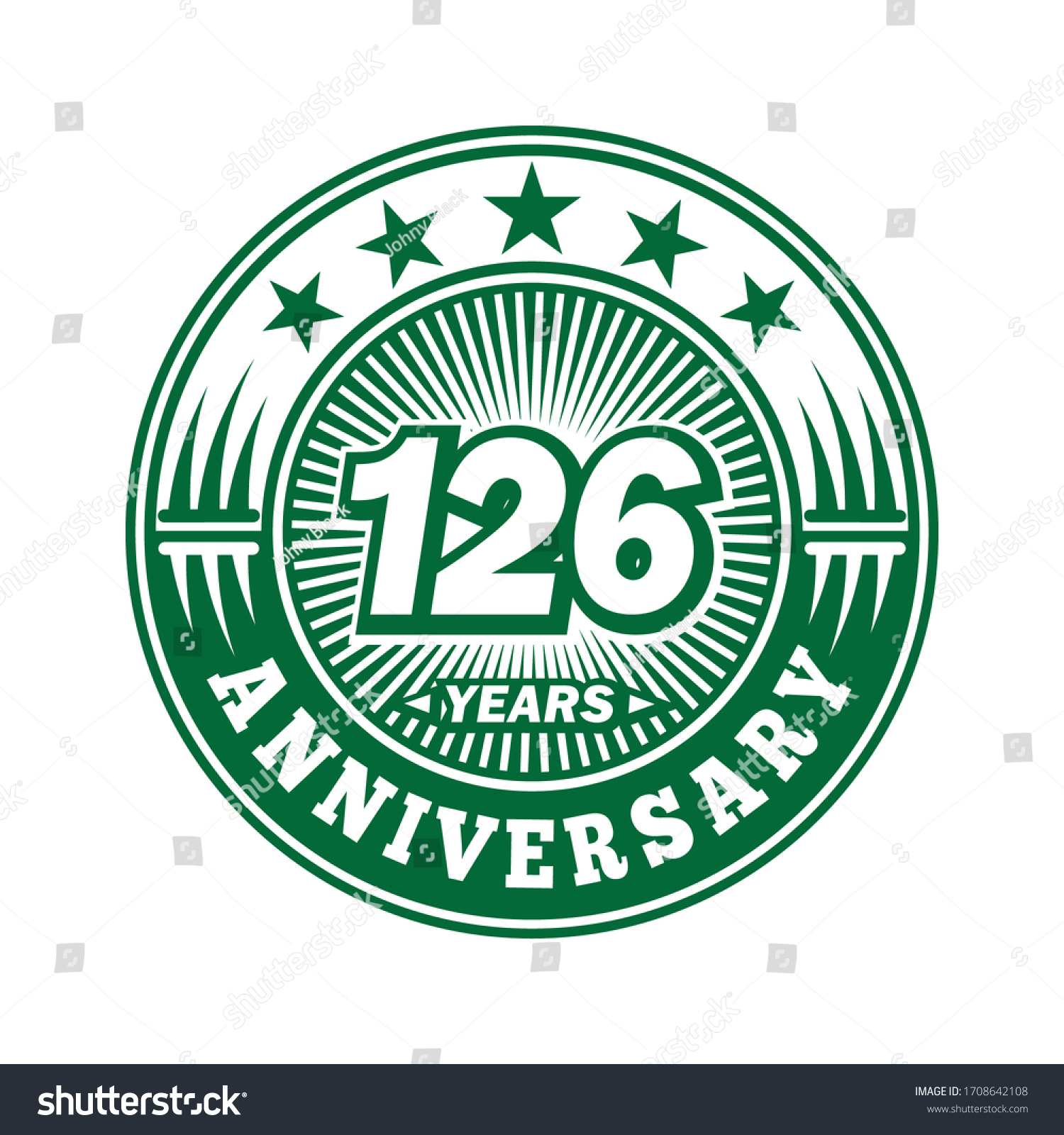 126 years anniversary. Anniversary logo design. - Royalty Free Stock ...