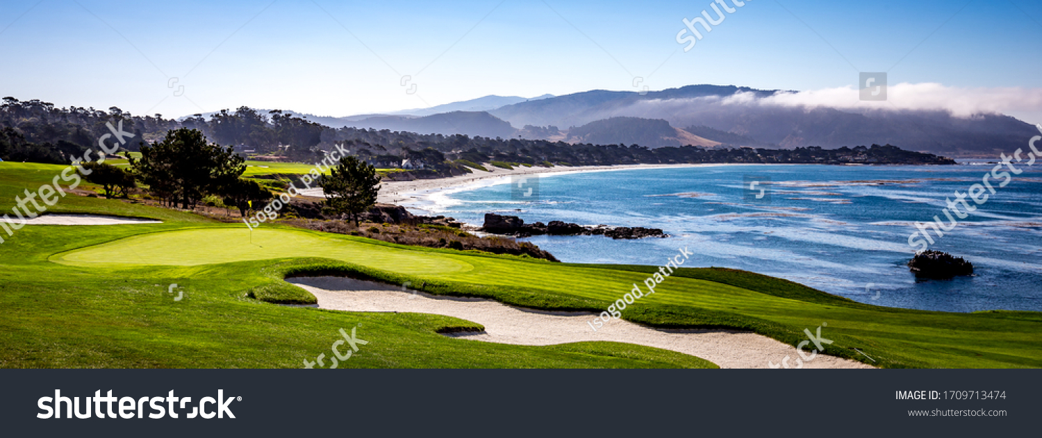Pebble Beach golf course, Monterey, California, usa #1709713474