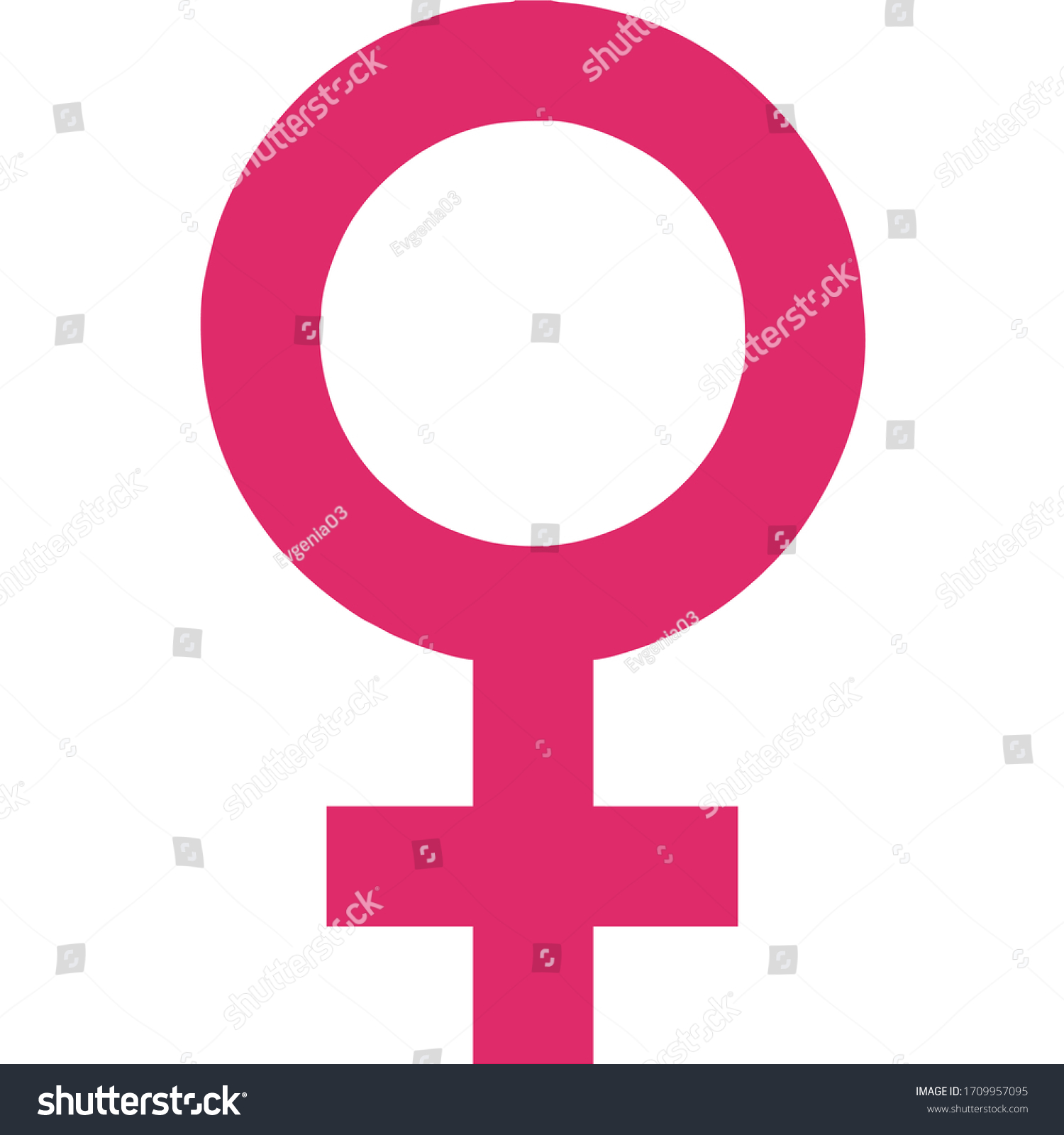 The vector symbol of Venus denotes the feminine and is used to denote a woman #1709957095