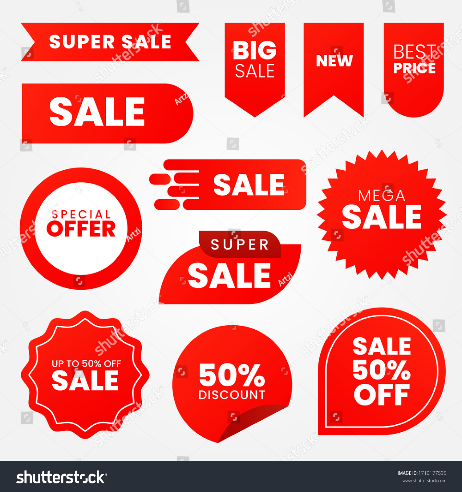 Sale - creative banner set vector illustration.concept discount promotion layout on white background #1710177595