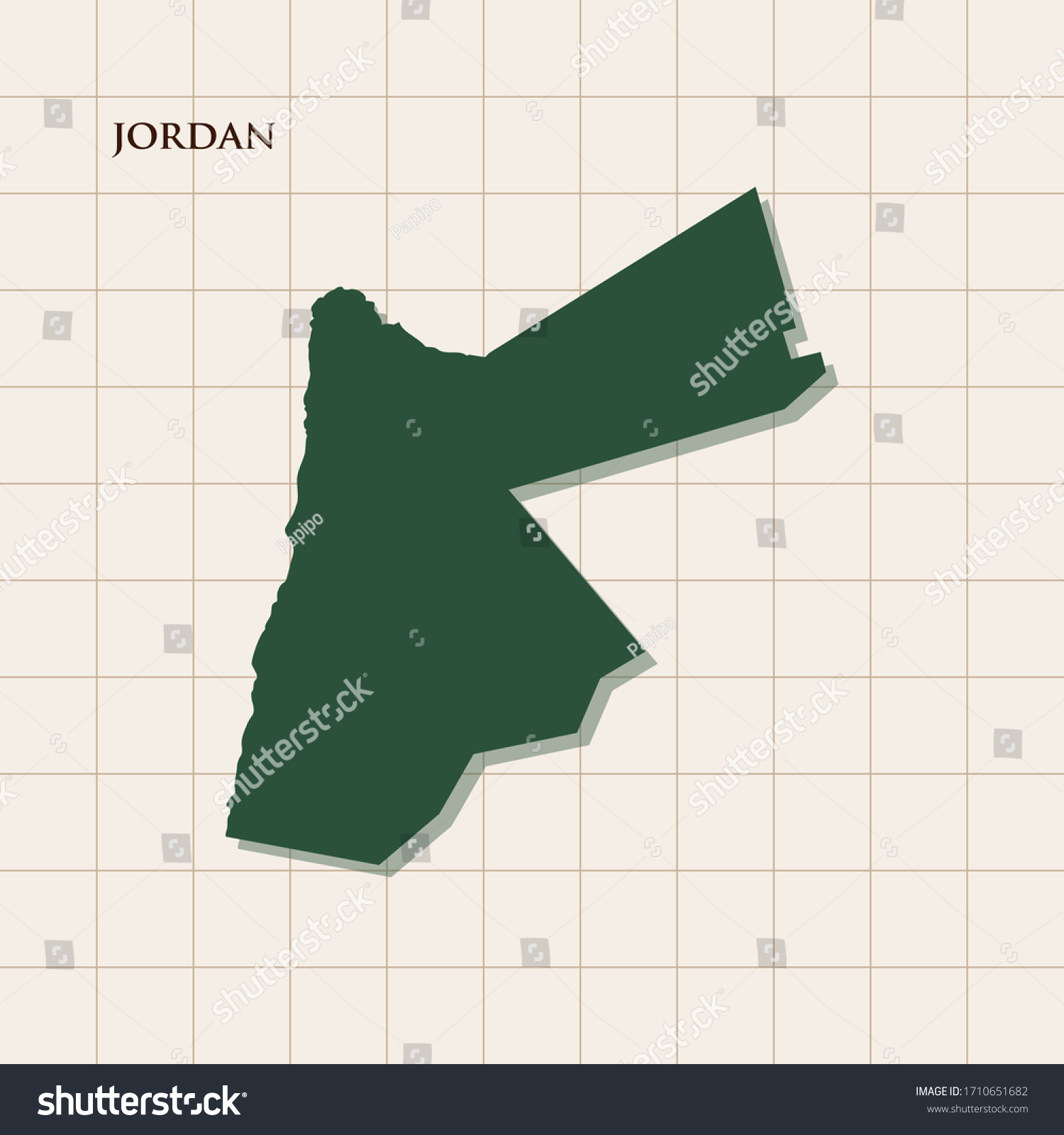 Map of Jordan vector design template - Royalty Free Stock Vector ...
