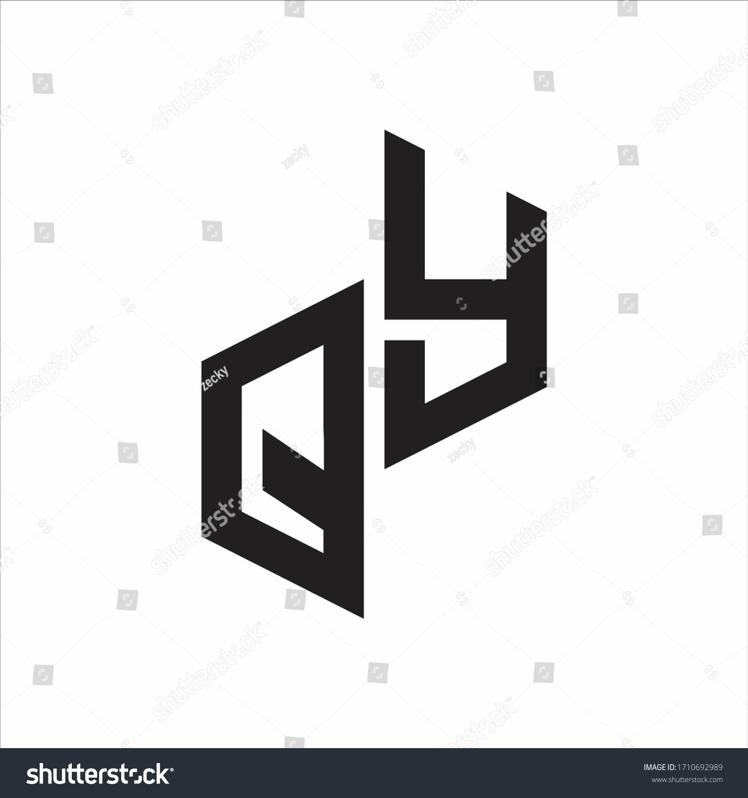 QY Initial Letters logo monogram with up to down - Royalty Free Stock ...