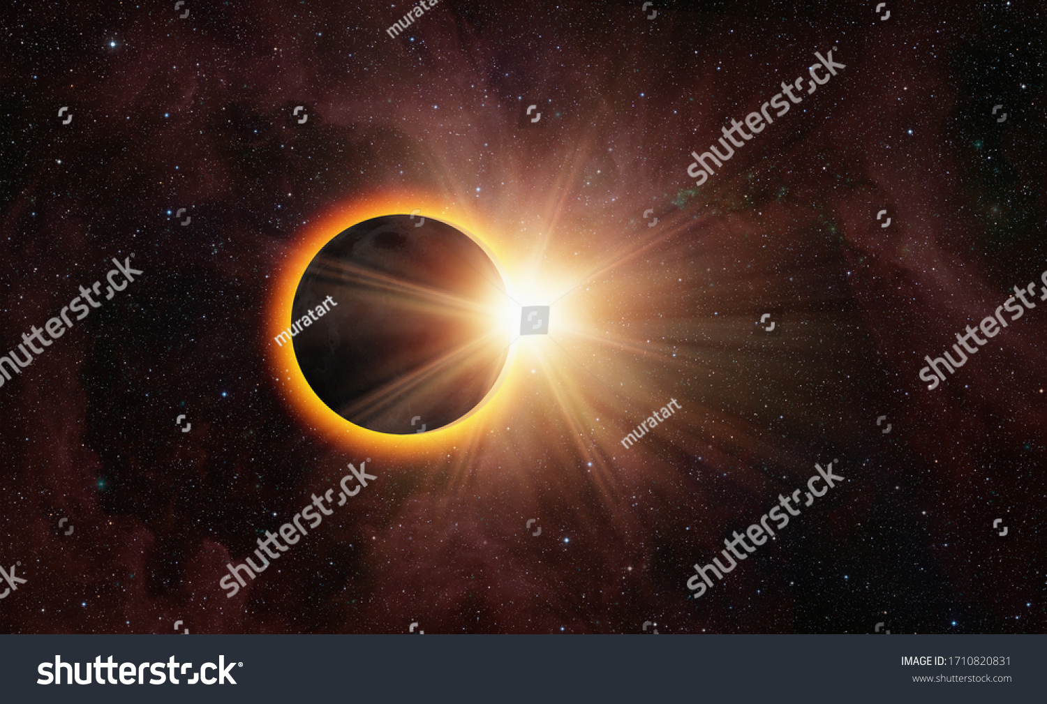 Solar Eclipse "Elements of this image furnished by NASA " #1710820831