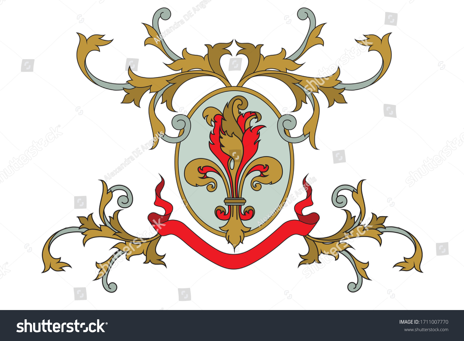 A coat of arms crest heraldic medieval lys - Royalty Free Stock Vector ...