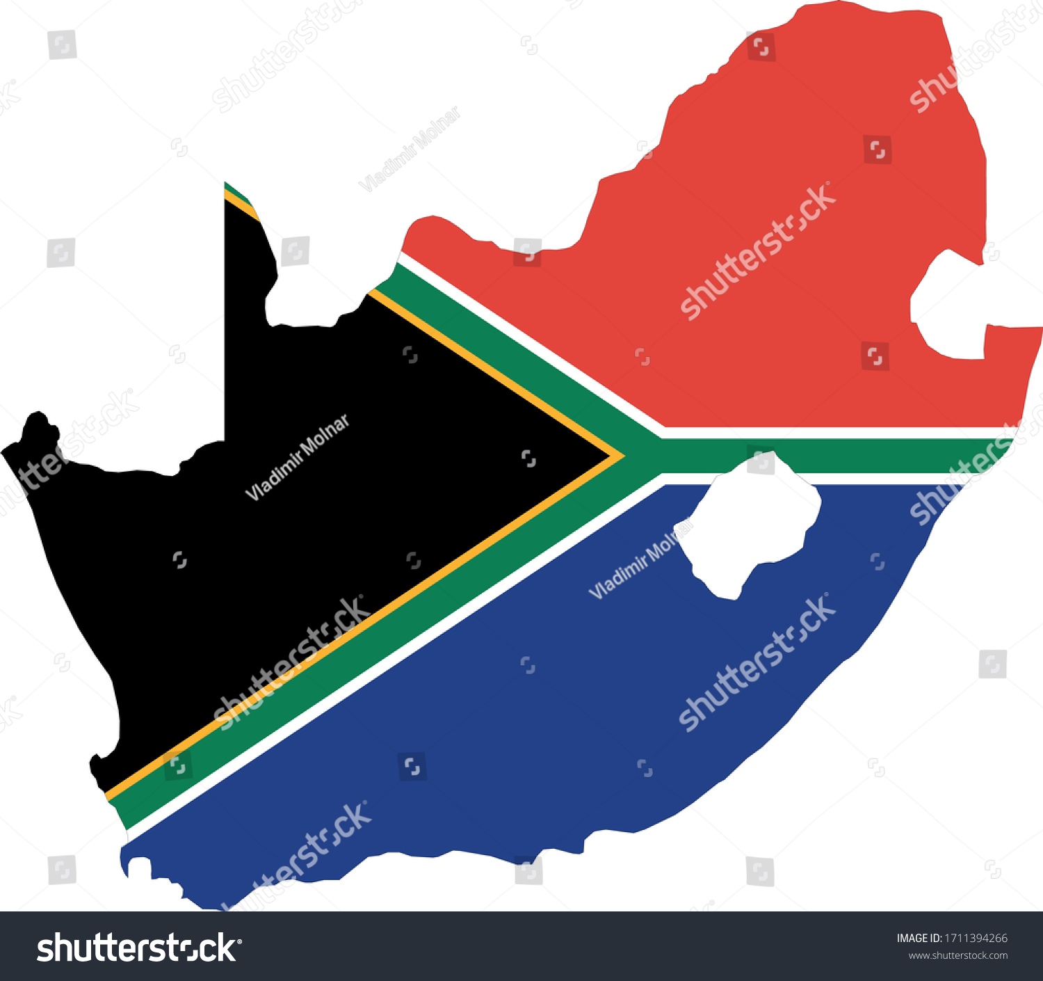 Vector Illustration Of South Africa Map With Royalty Free Stock Vector 1711394266 0848