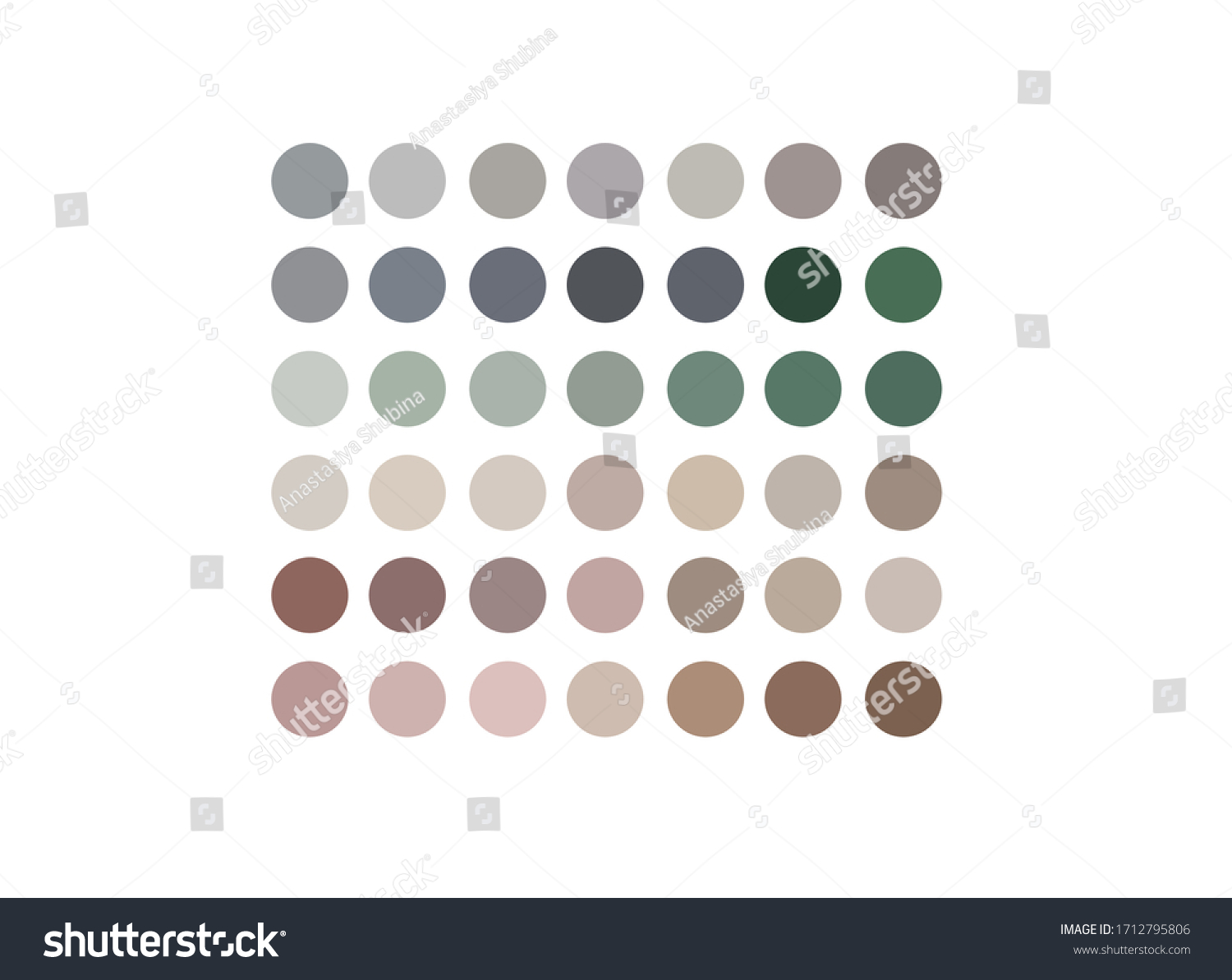 Neutrals Color Palette Procreate Swatches Royalty Free Stock Vector