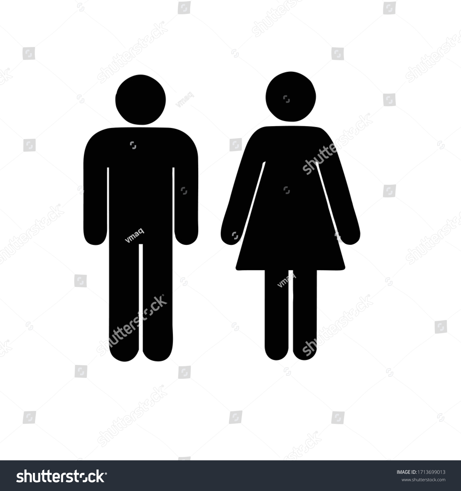 man and woman icon. boy and girl icon or badge #1713699013