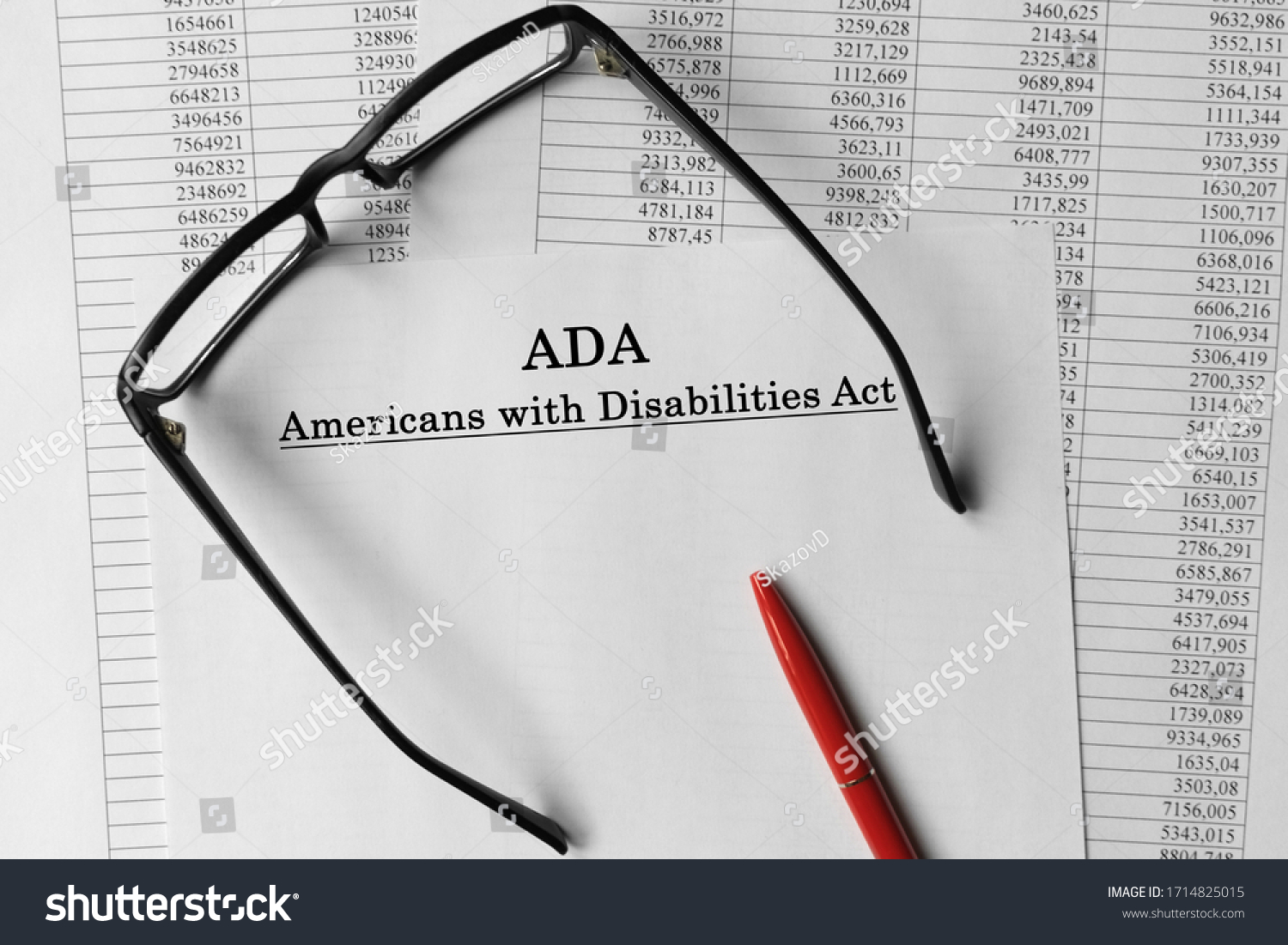 ADA Law American Disability Document on the table #1714825015