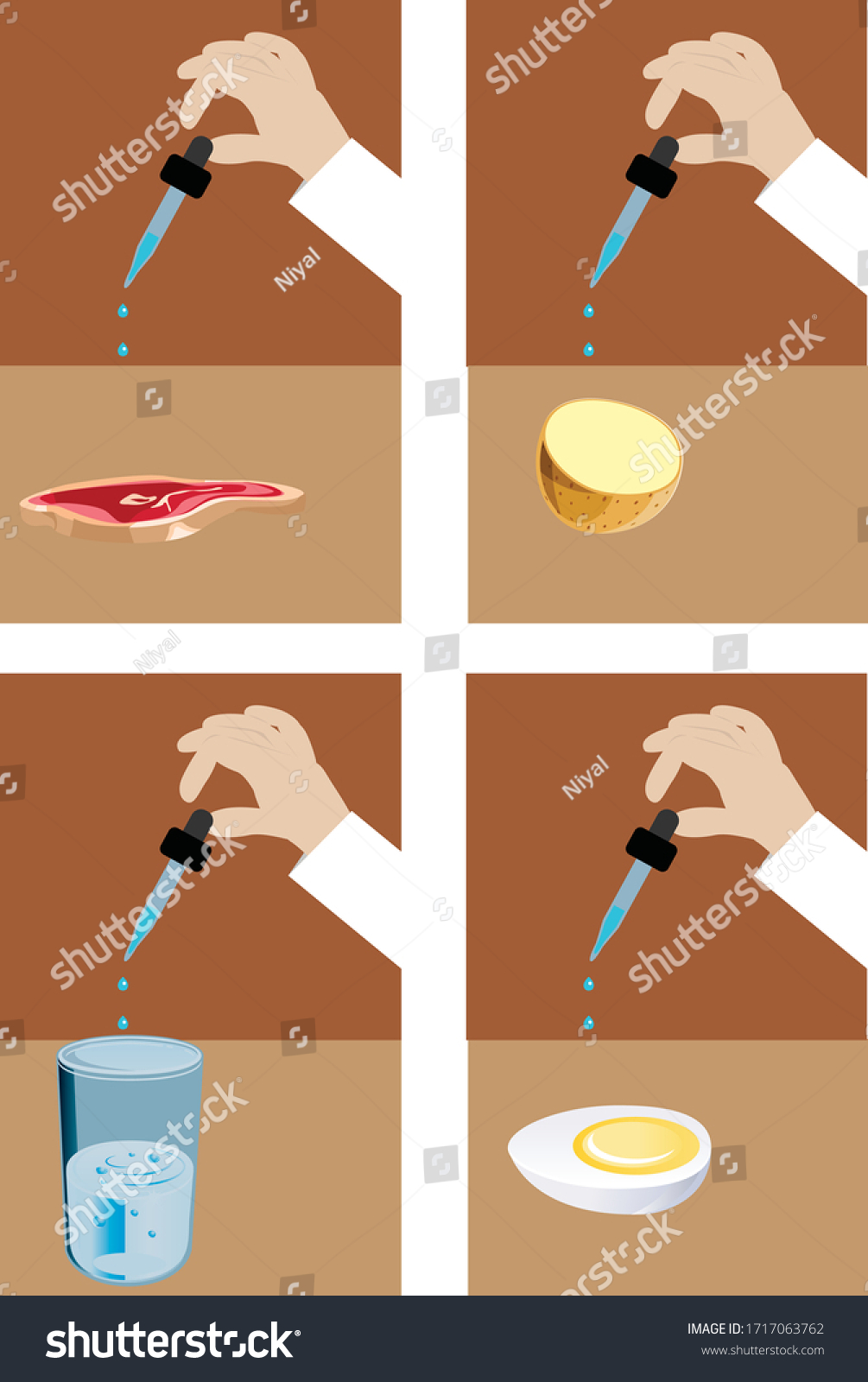 Vector Illustration of Nitric Acid Experiment, - Royalty Free Stock ...