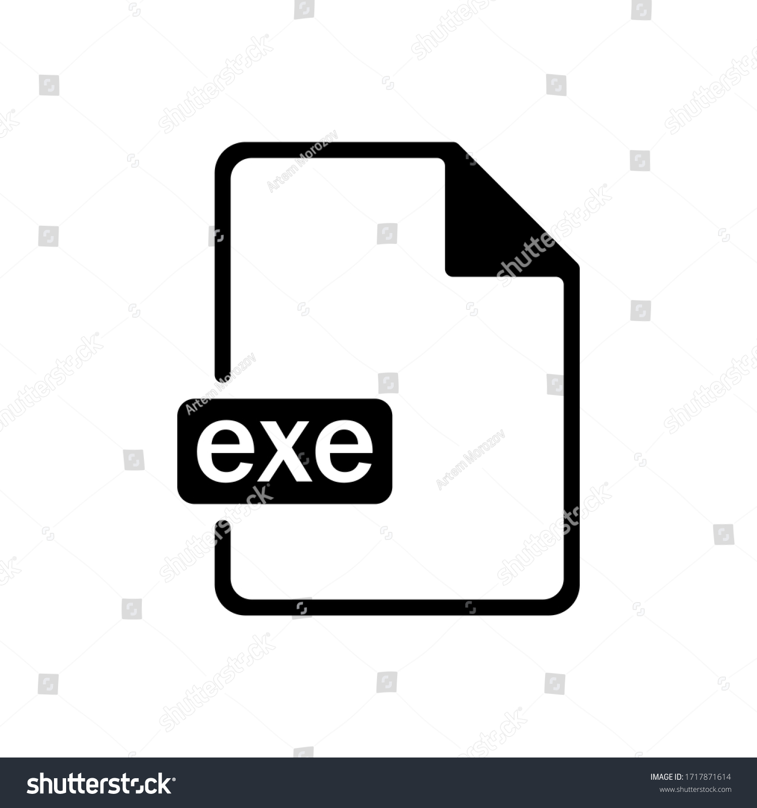 Exe document outline icon. Symbol, logo - Royalty Free Stock Vector ...