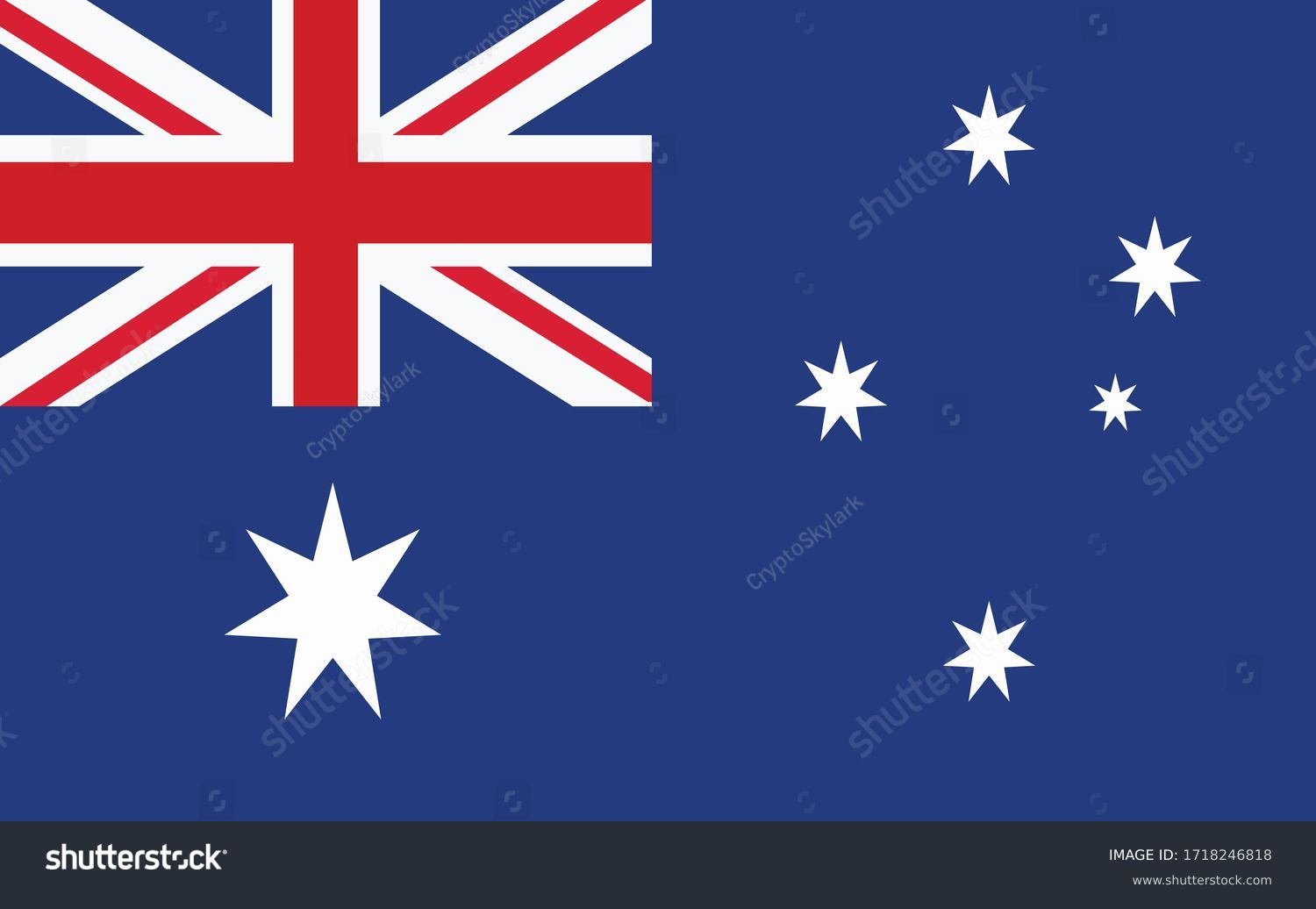 Australia flag vector graphic. Rectangle Australian flag illustration. Australia country flag is a symbol of freedom, patriotism and independence. #1718246818
