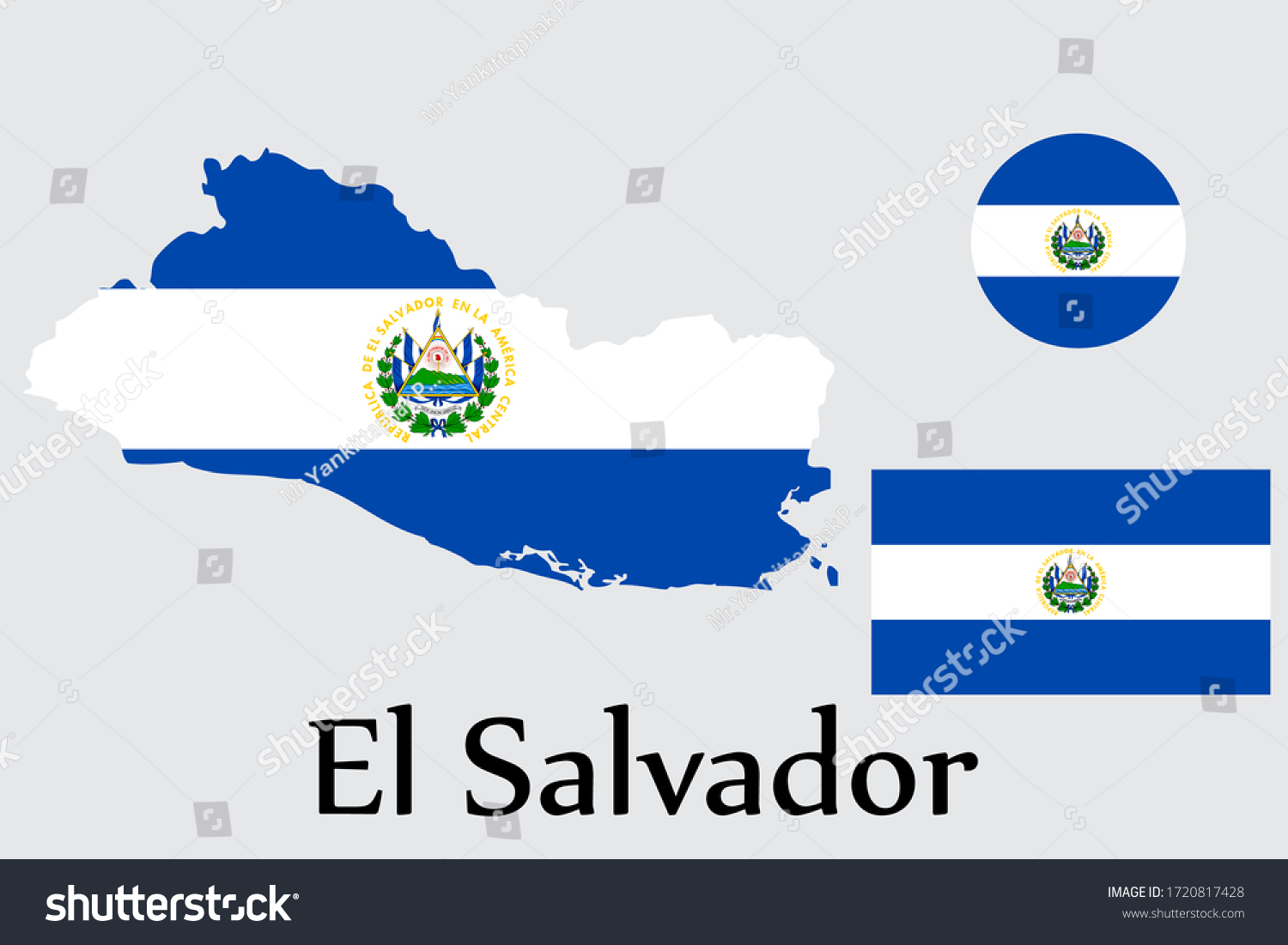 shape-map-and-flag-of-el-salvador-country-eps-royalty-free-stock