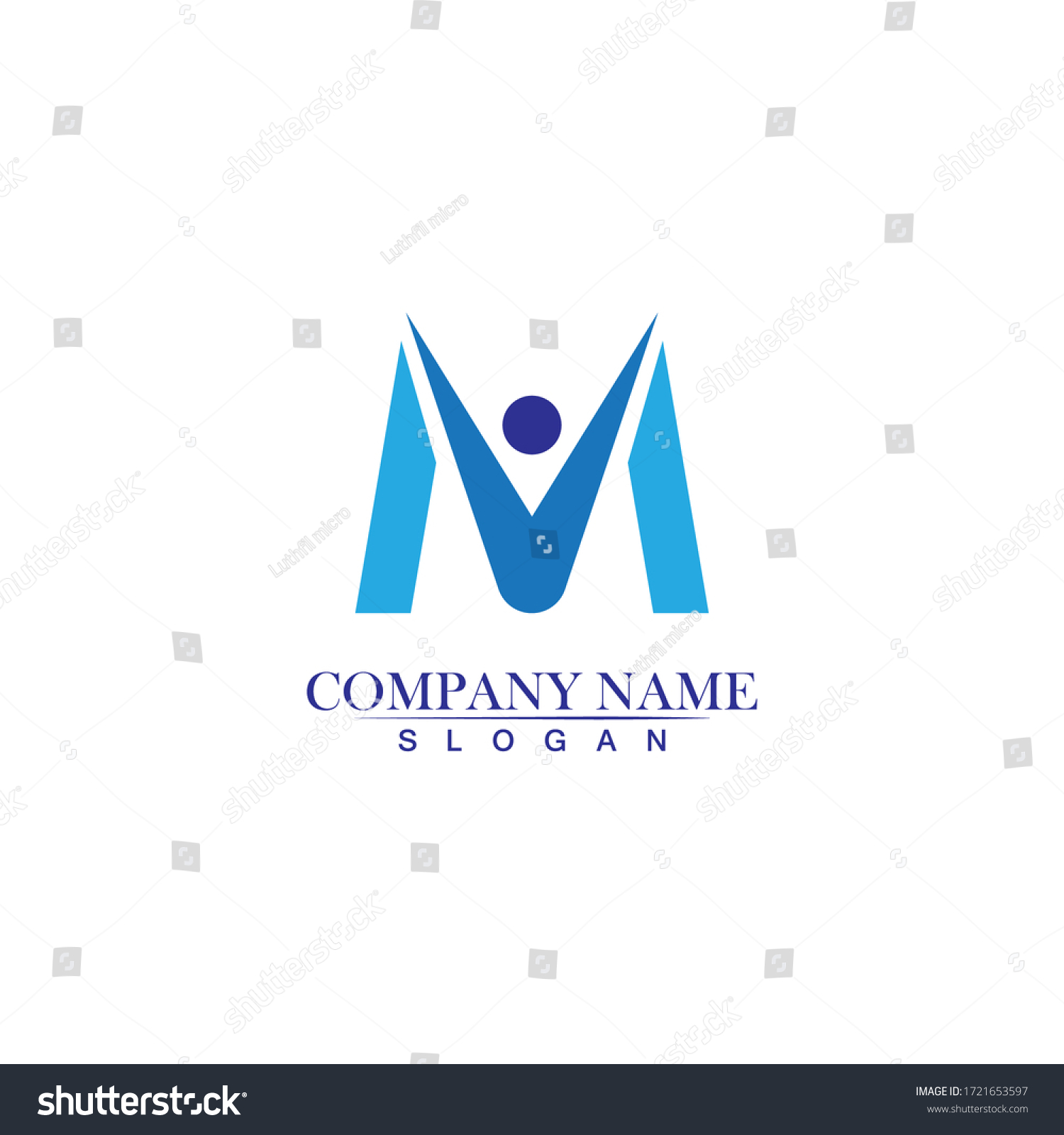 M people logo symbol template #1721653597