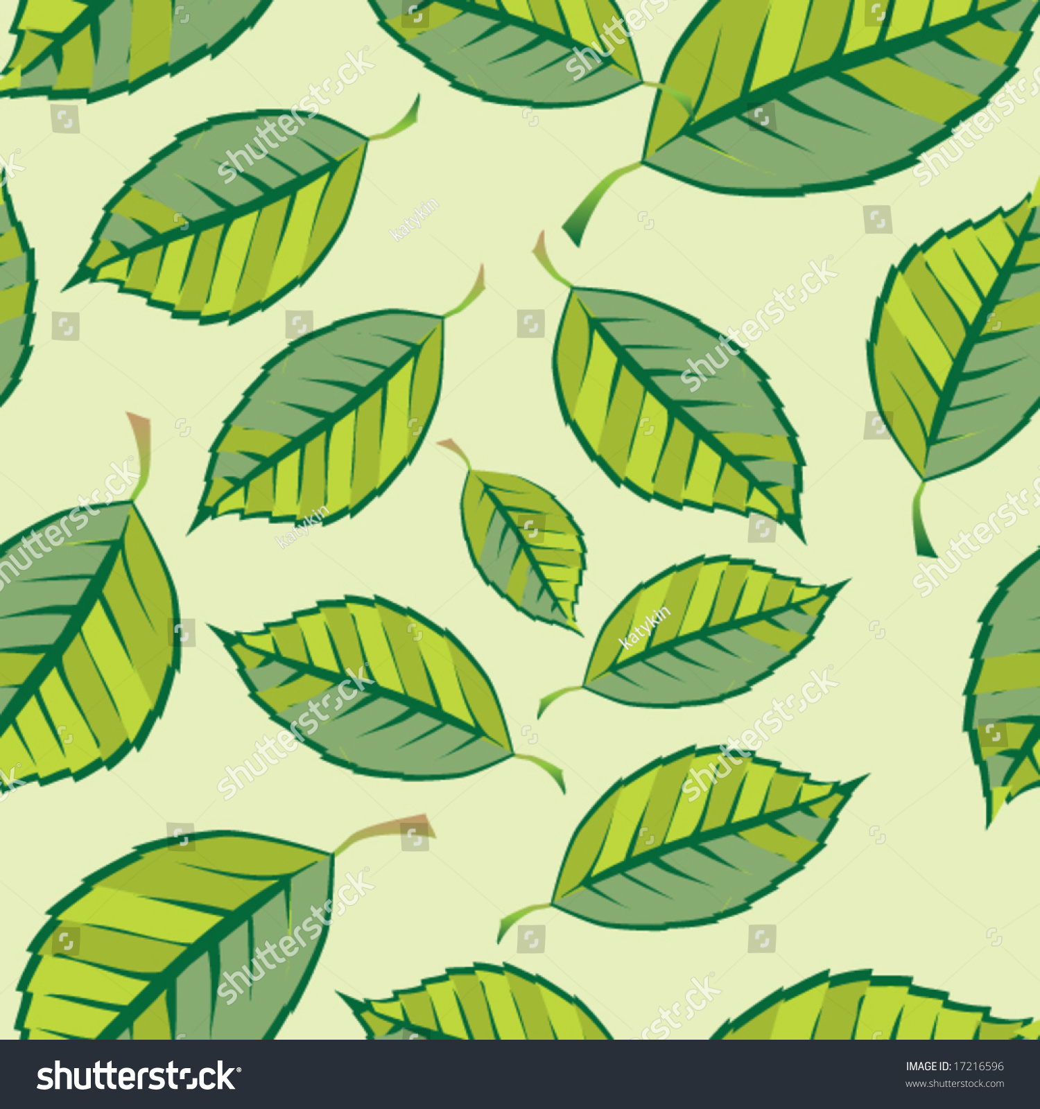 Background from leaves. Seamless pattern. Vector. #17216596