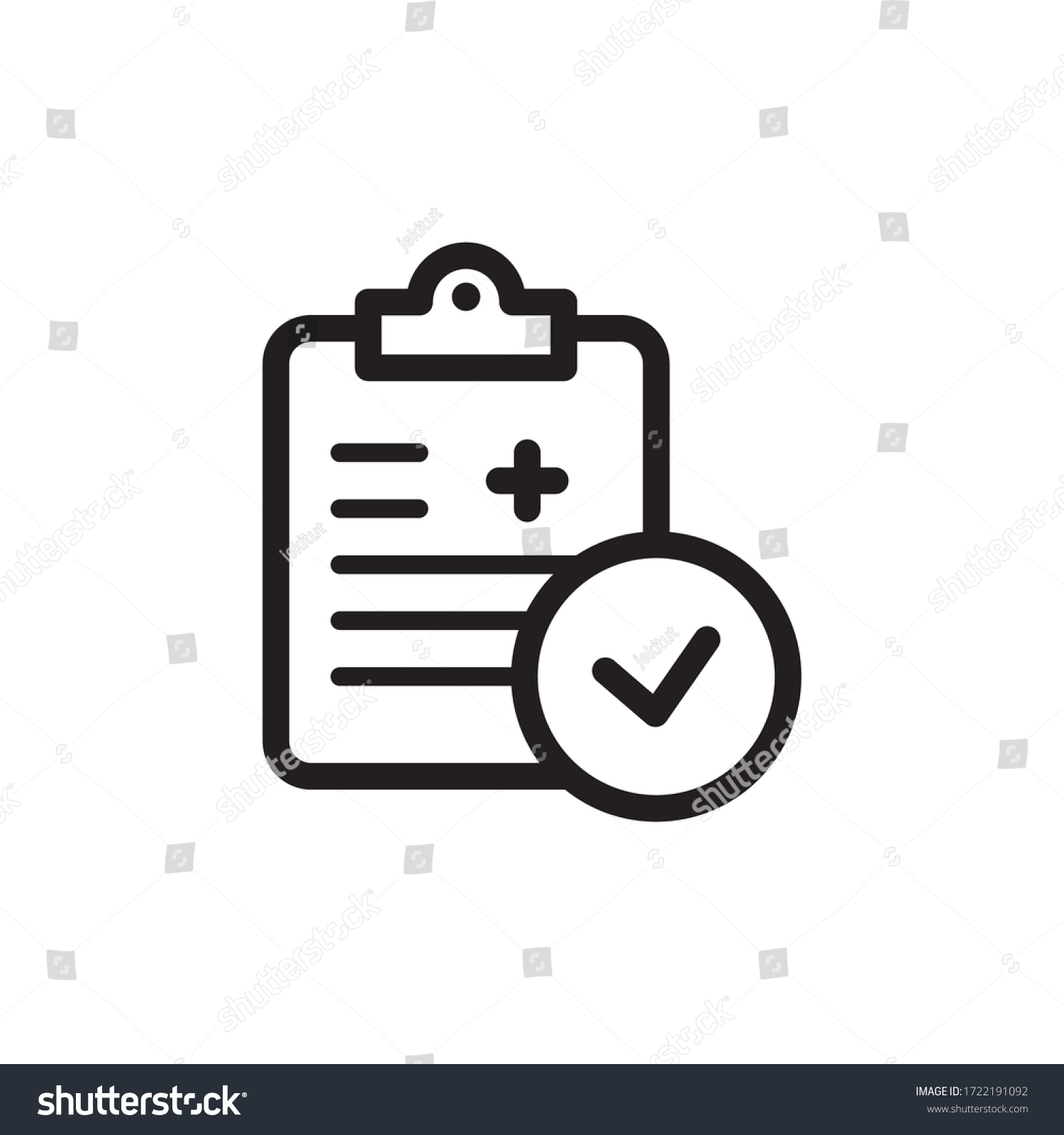 medical report icon vector symbol template #1722191092