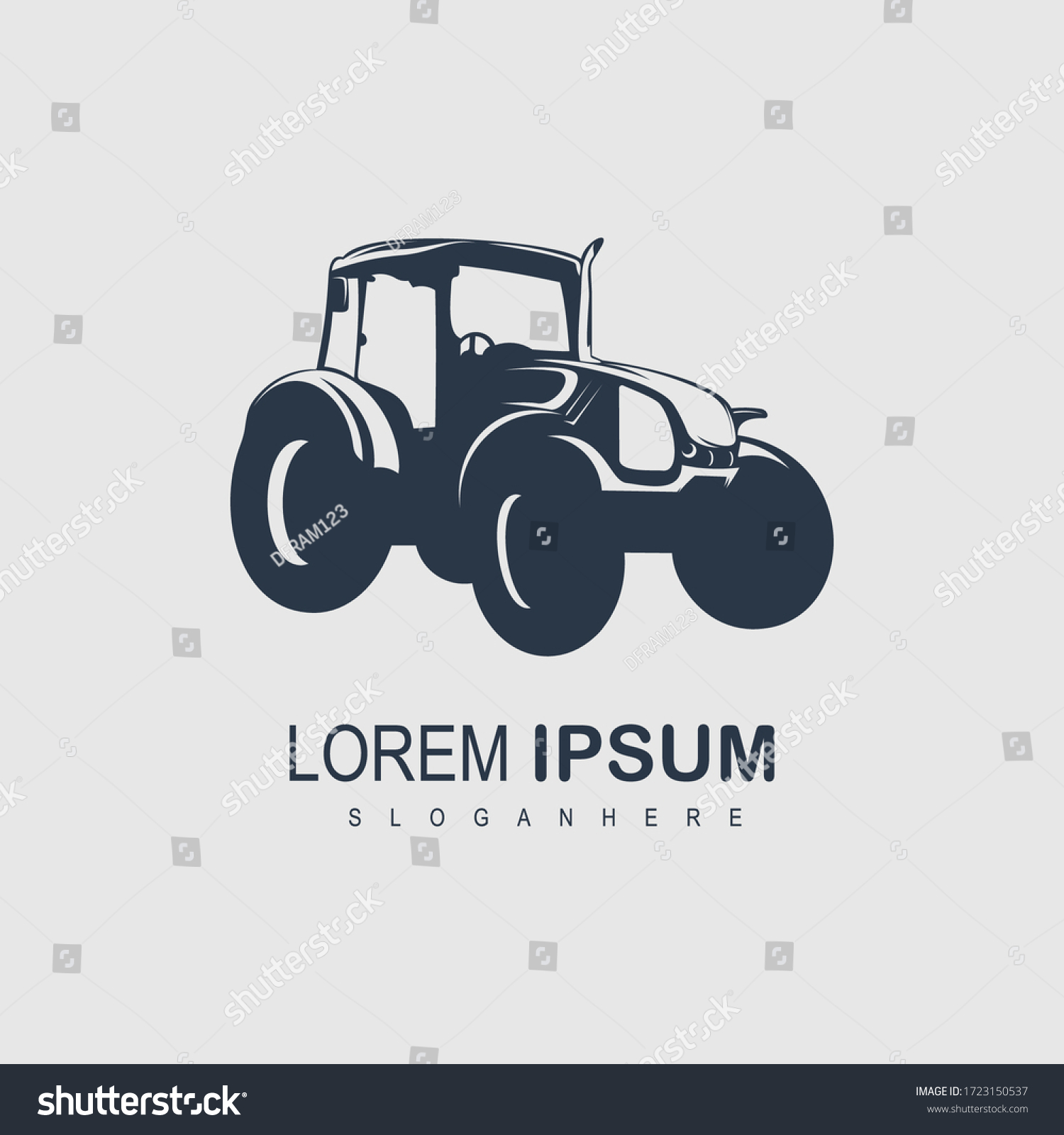 creative tractors concept logo design, - Royalty Free Stock Vector ...