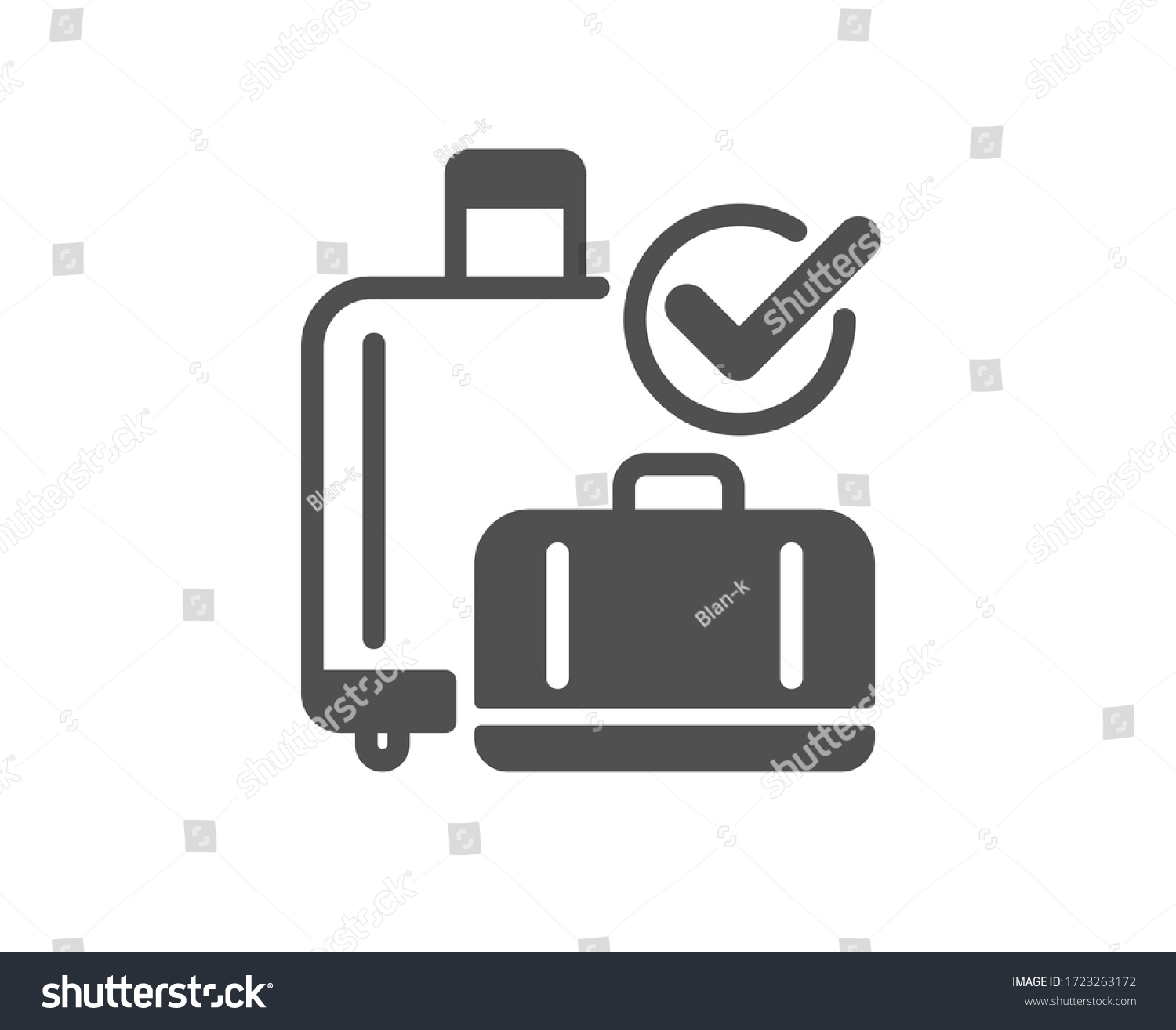 Airport Baggage Reclaim Icon. Airplane Check In - Royalty Free Stock ...