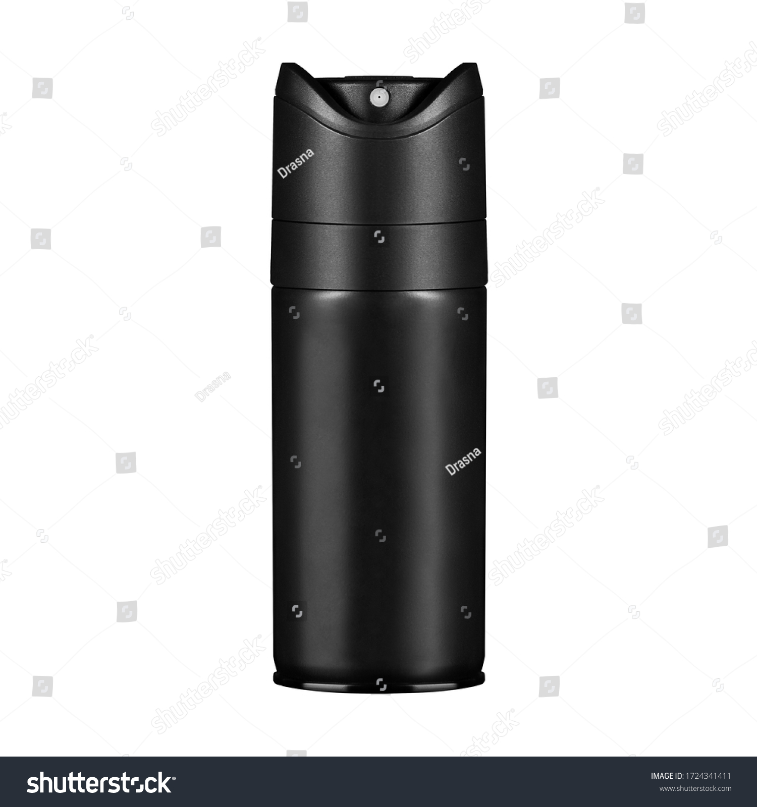 deodorant, cylindryc can black mockup isolated on white background, spray, bottle #1724341411
