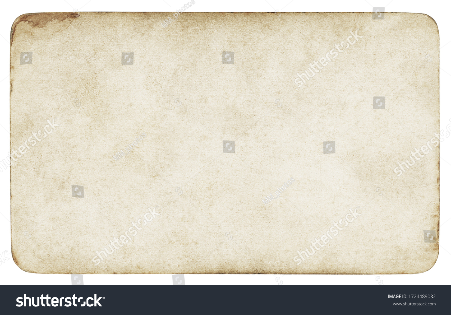 Vintage paper background isolated - (clipping path included)  #1724489032