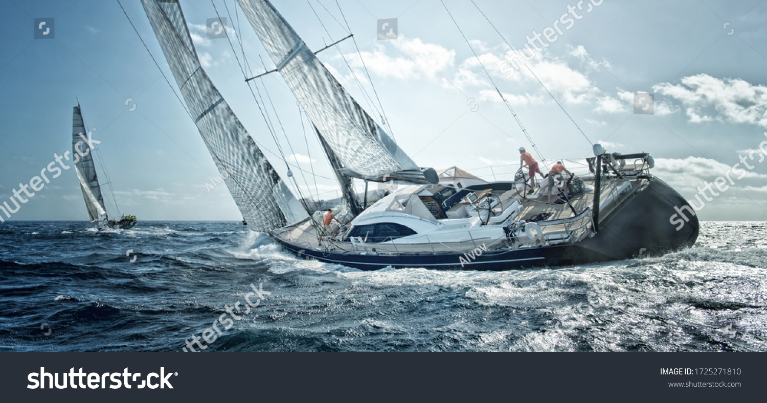 Sailing yachts team at the regatta #1725271810