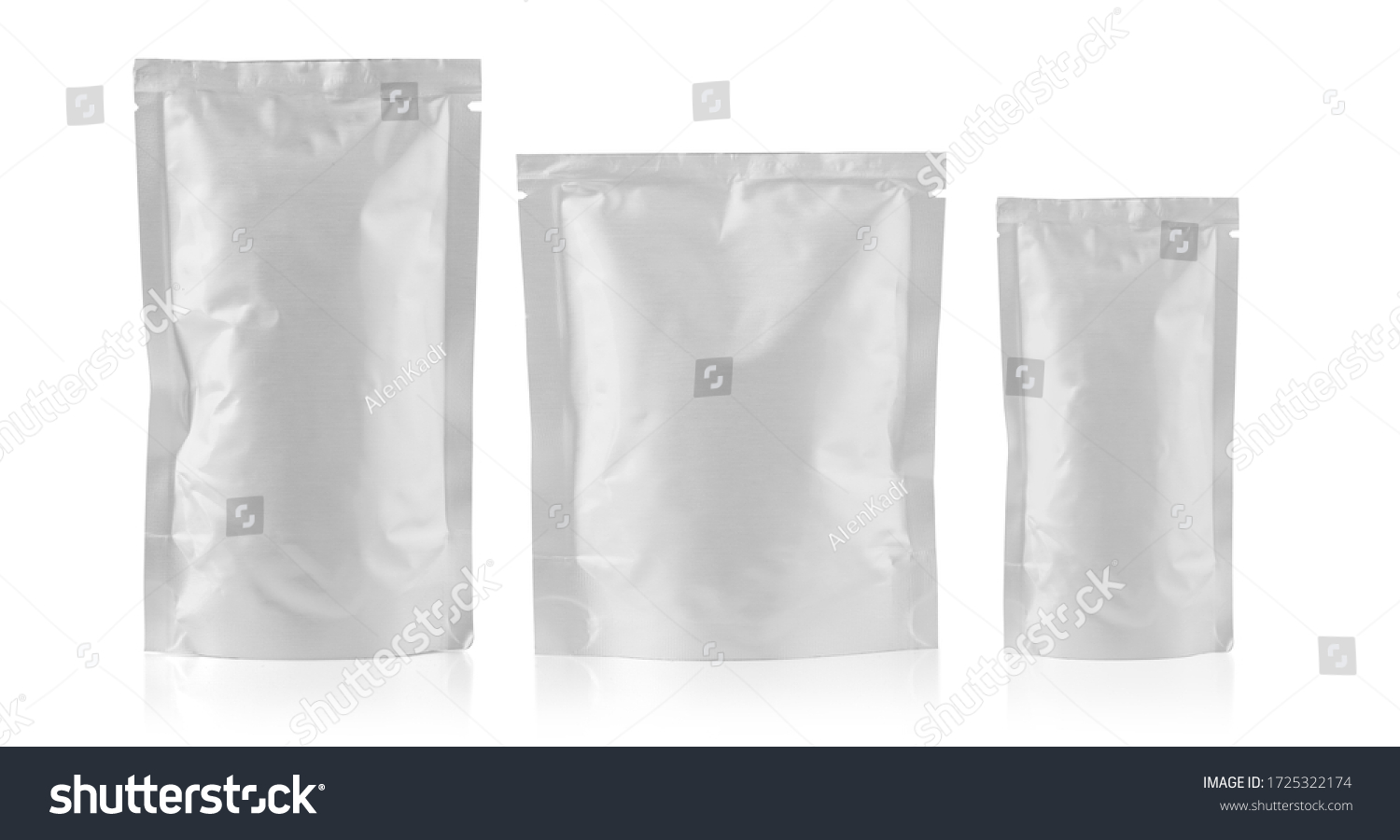 Mockup Stand Up Blank Bag white For Coffee, Candy, Nuts, Spices, Self-Seal Zip Lock Foil Or Paper Food Pouch Snack Sachet Resealable Packaging #1725322174