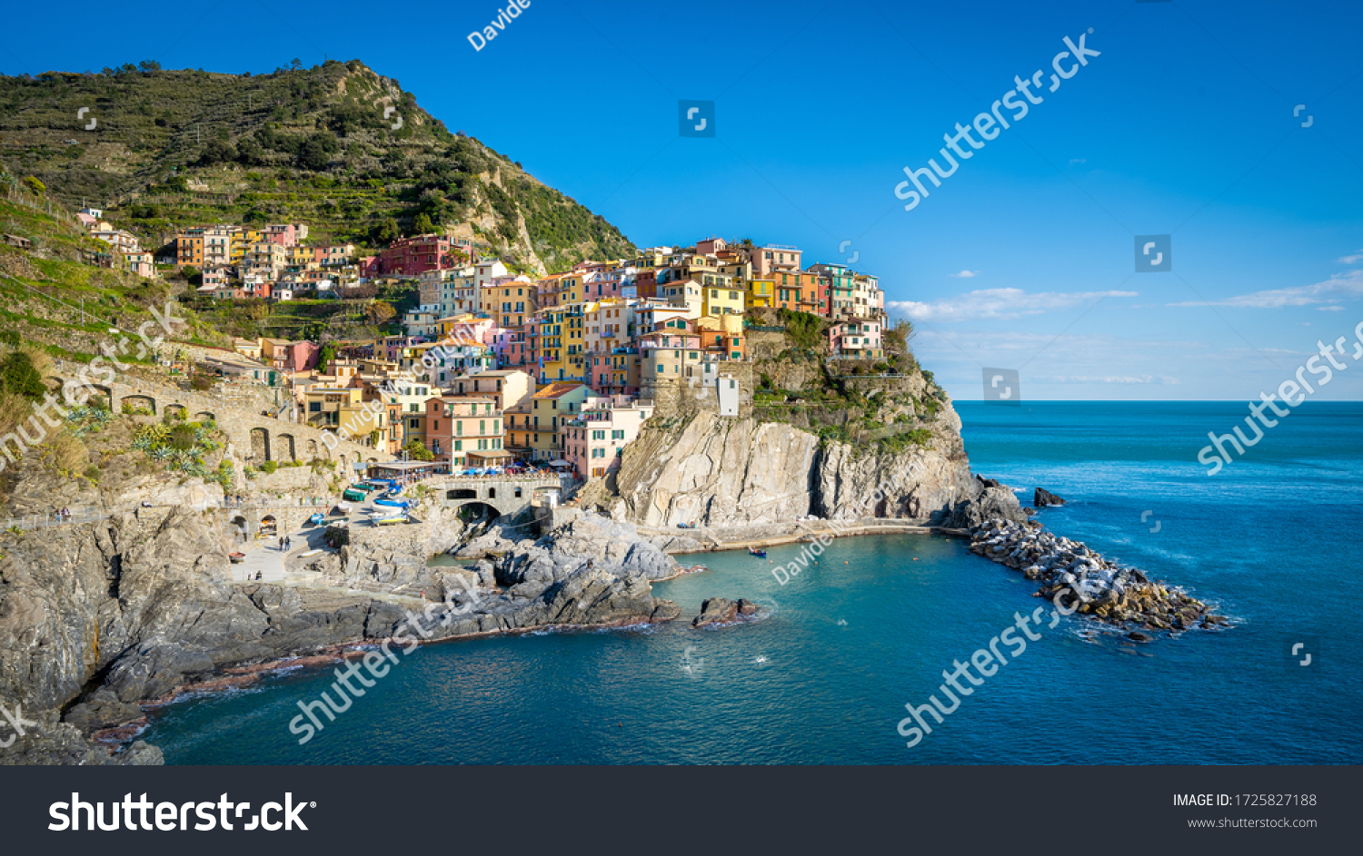 Manarola cityscape, Liguria, italy, Cinque terre #1725827188