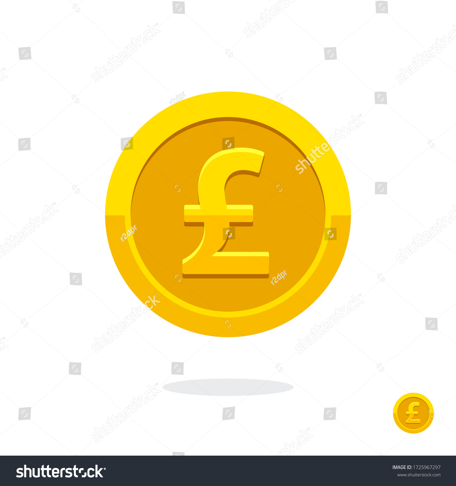 Pound sign. Coin icon. English currency pound. - Royalty Free Stock ...