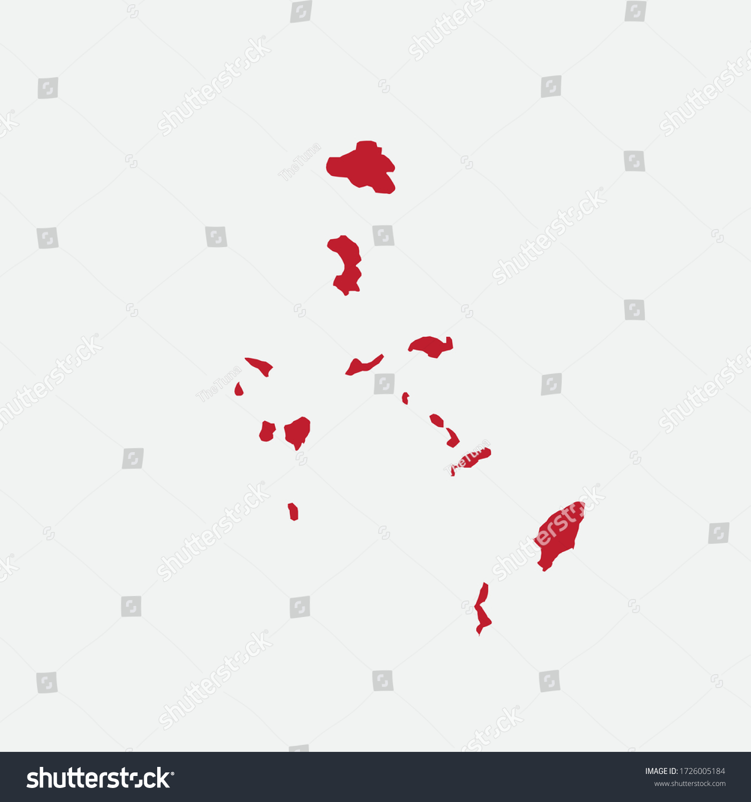 Halki islands, the city of Greece. Map vector - Royalty Free Stock ...