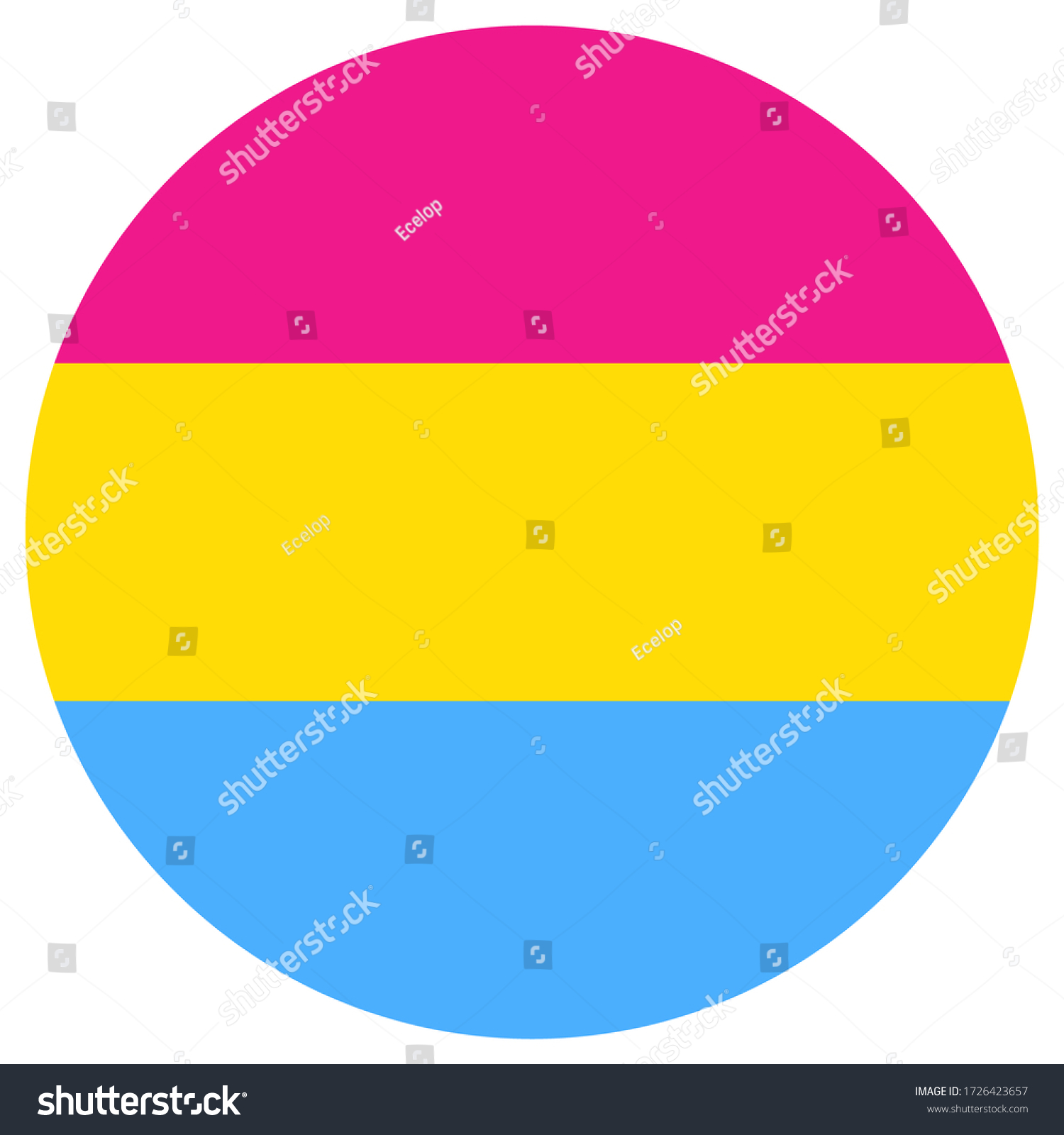 Pansexuality Pride Flag Round Shape Icon On Royalty Free Stock Vector 1726423657 9486