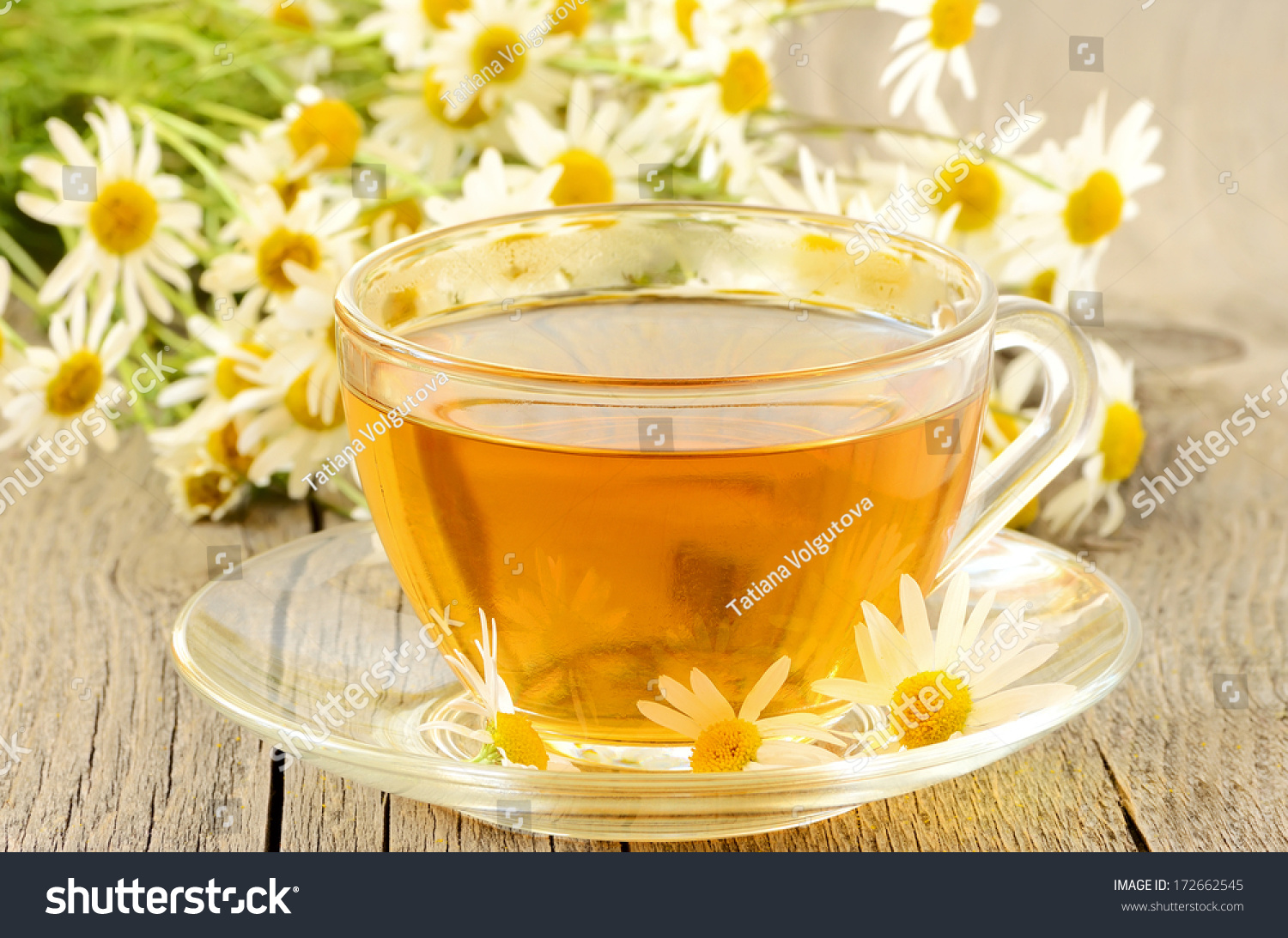 Herbal tea with chamomile flowers. #172662545