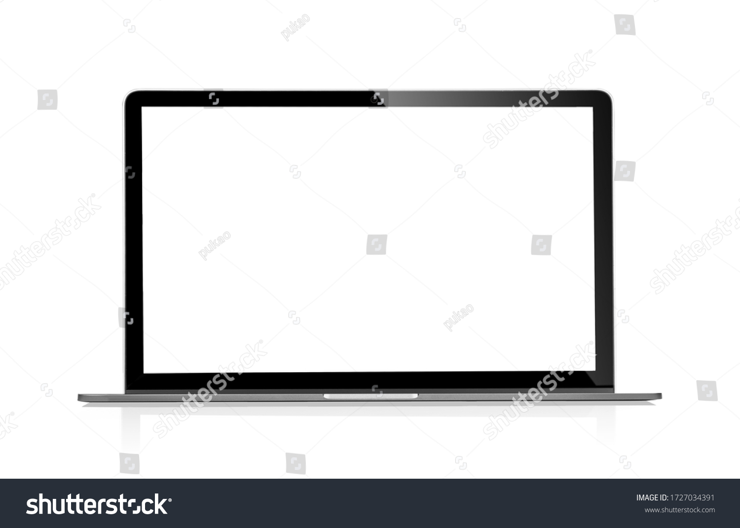 laptop with empty space isolated on white background #1727034391