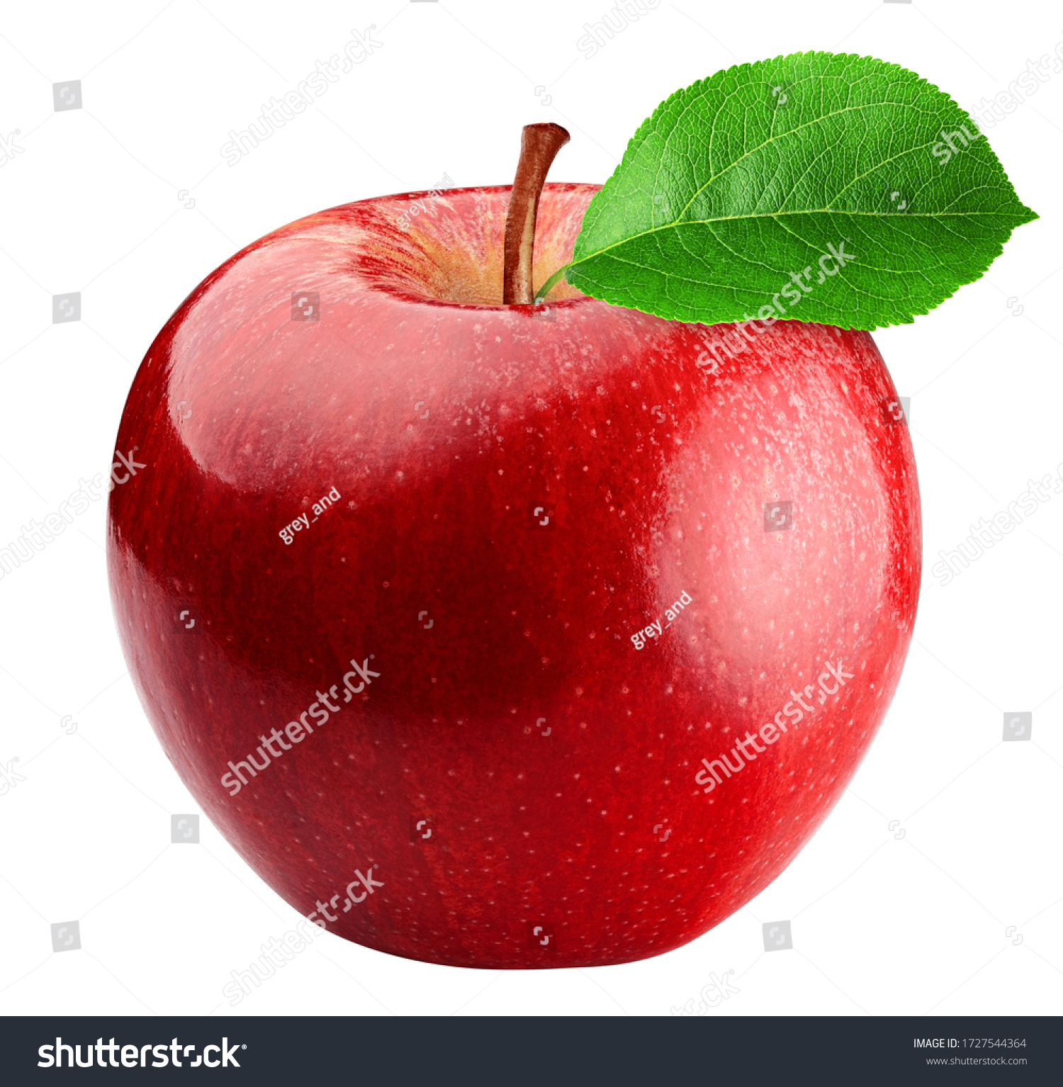 Red apple isolated on white background, clipping path, full depth of field #1727544364