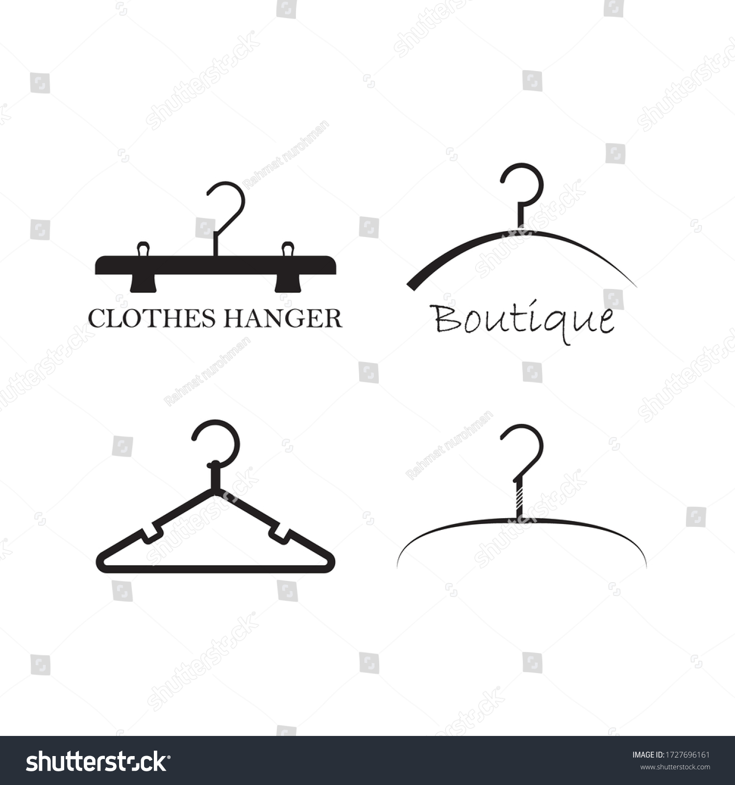 Clothes Hanger logo vector illustration design #1727696161