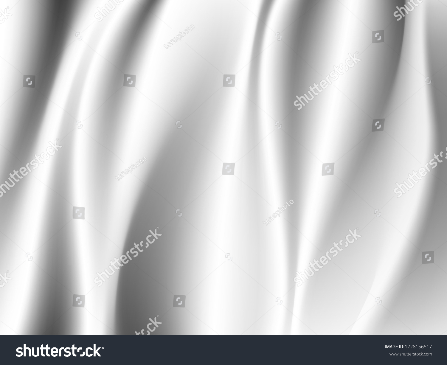 white silk cloth fabric wave overlapping with light and shadow. white and gray abstract texture background and copy space for web design #1728156517