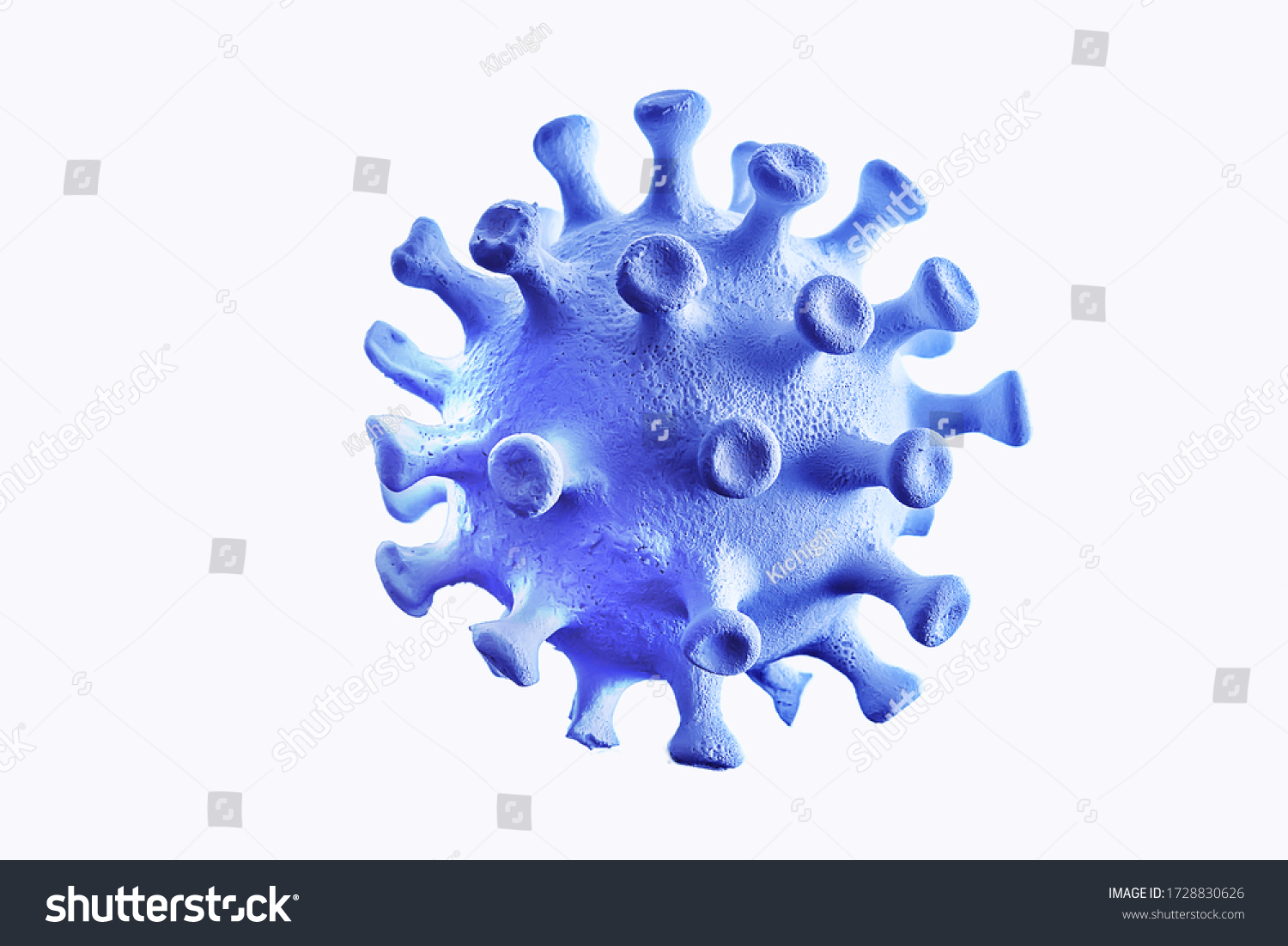coronavirus model isolated on white background, micro virus photo #1728830626