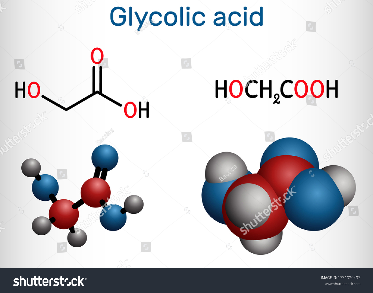 Glycolic acid, hydroacetic or hydroxyacetic acid - Royalty Free Stock ...