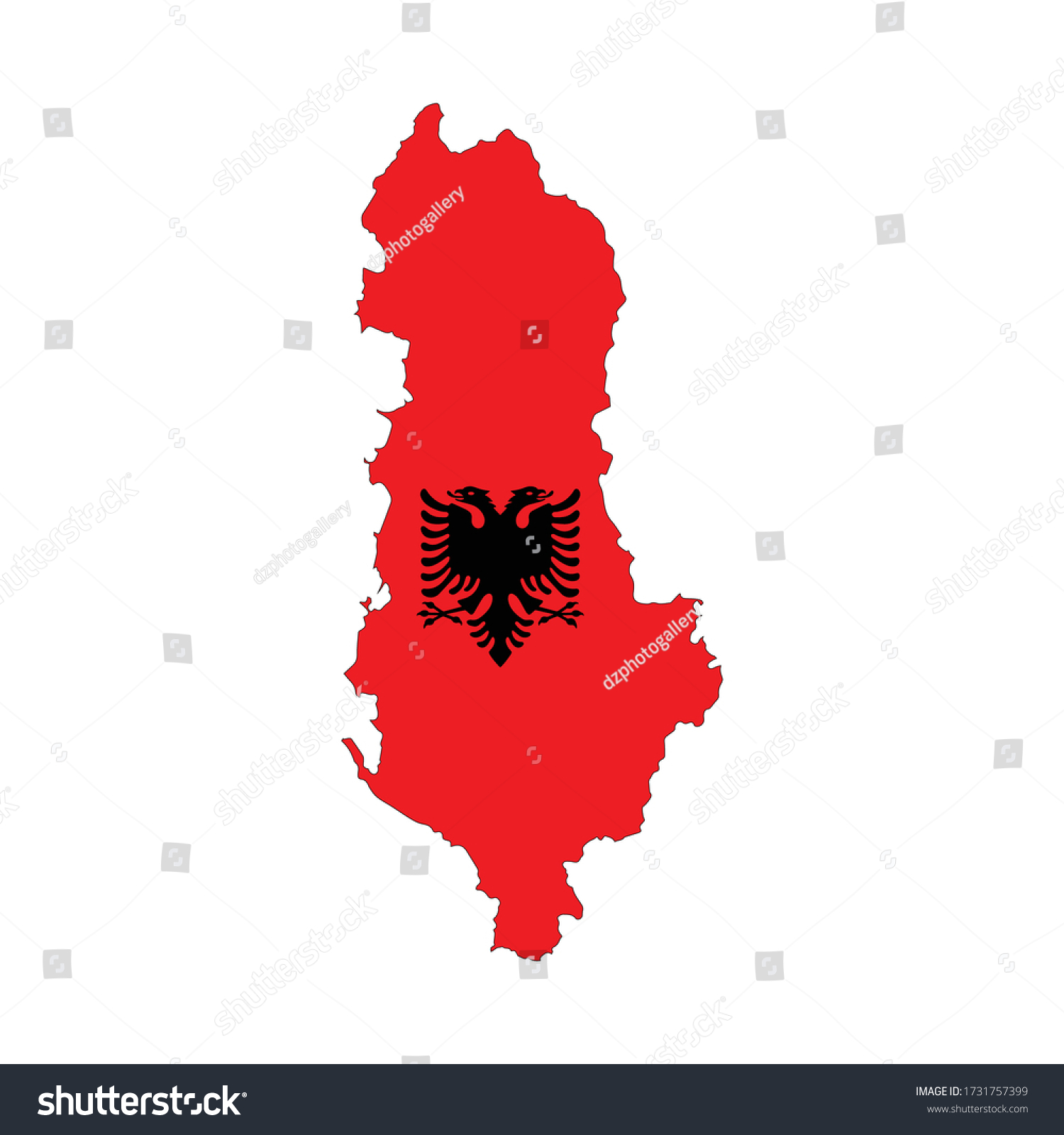 Map Of Albania Vector Design Isolated On White Royalty Free Stock Vector 1731757399 5843