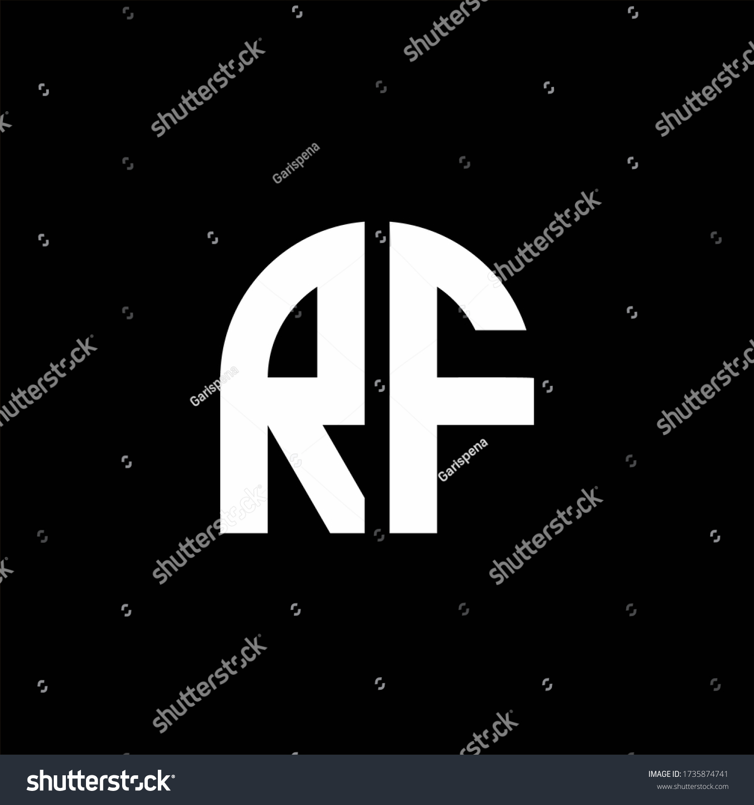 RF monogram logo with curve shape design - Royalty Free Stock Vector ...