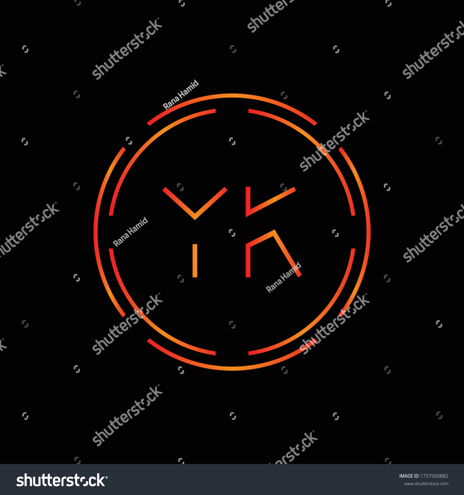 Initial Yk Logo Design Vector Template Creative Royalty Free Stock