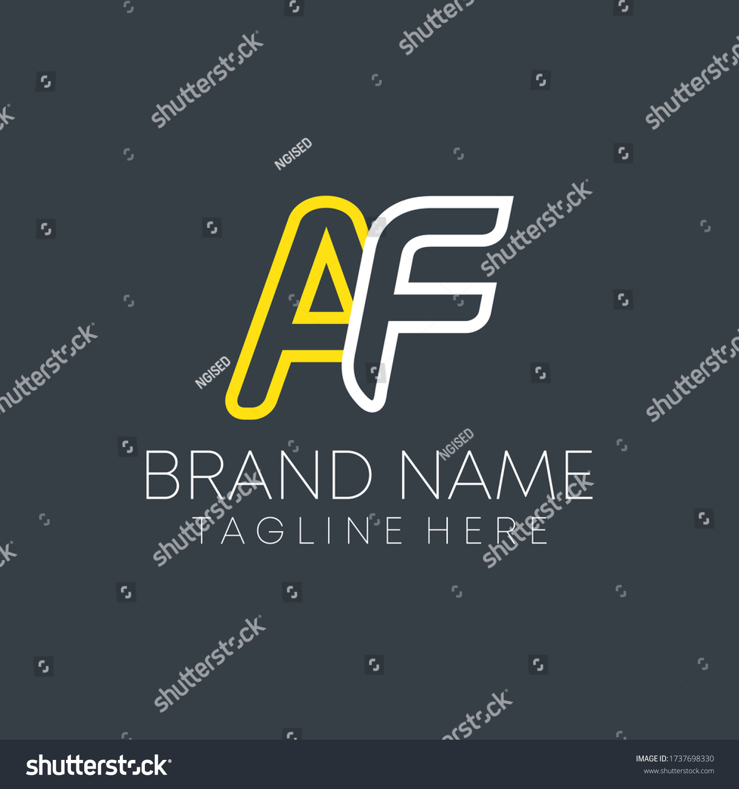 AF Letter Line Logo Element. af letter logo - Royalty Free Stock Vector ...