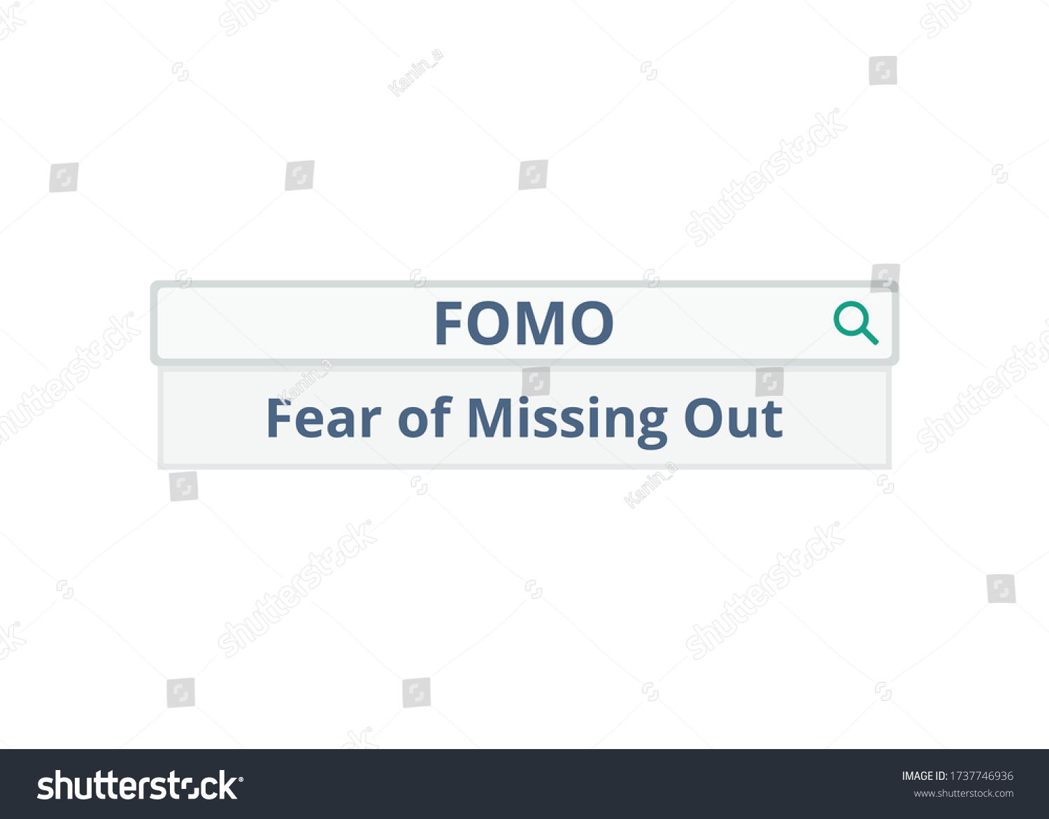 FOMO Vector. Fear Of Missing Out Concept. Text - Royalty Free Stock ...