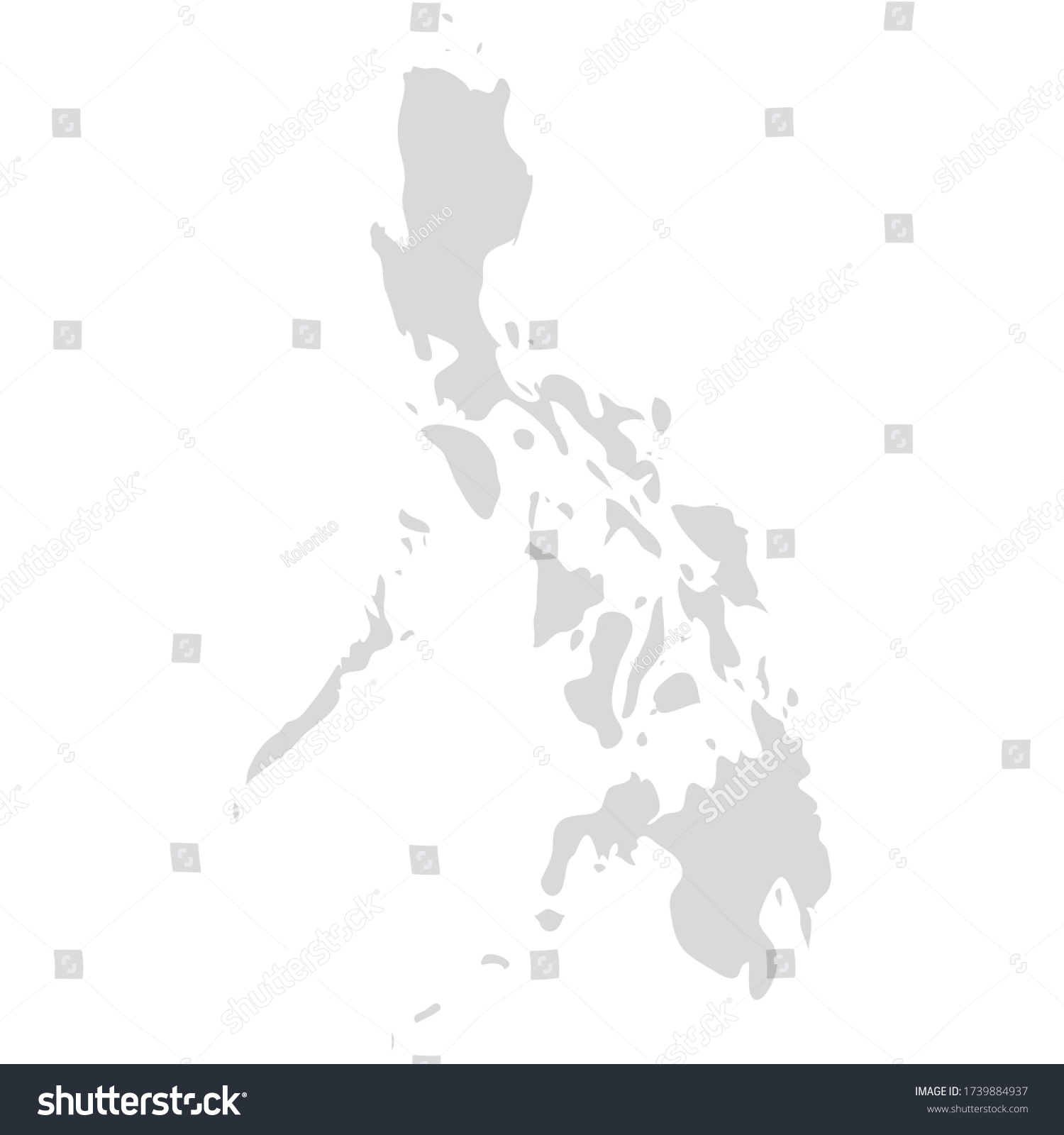 Philippine Area Country Vector Map Filipino Royalty Free Stock Vector 1739884937 5524