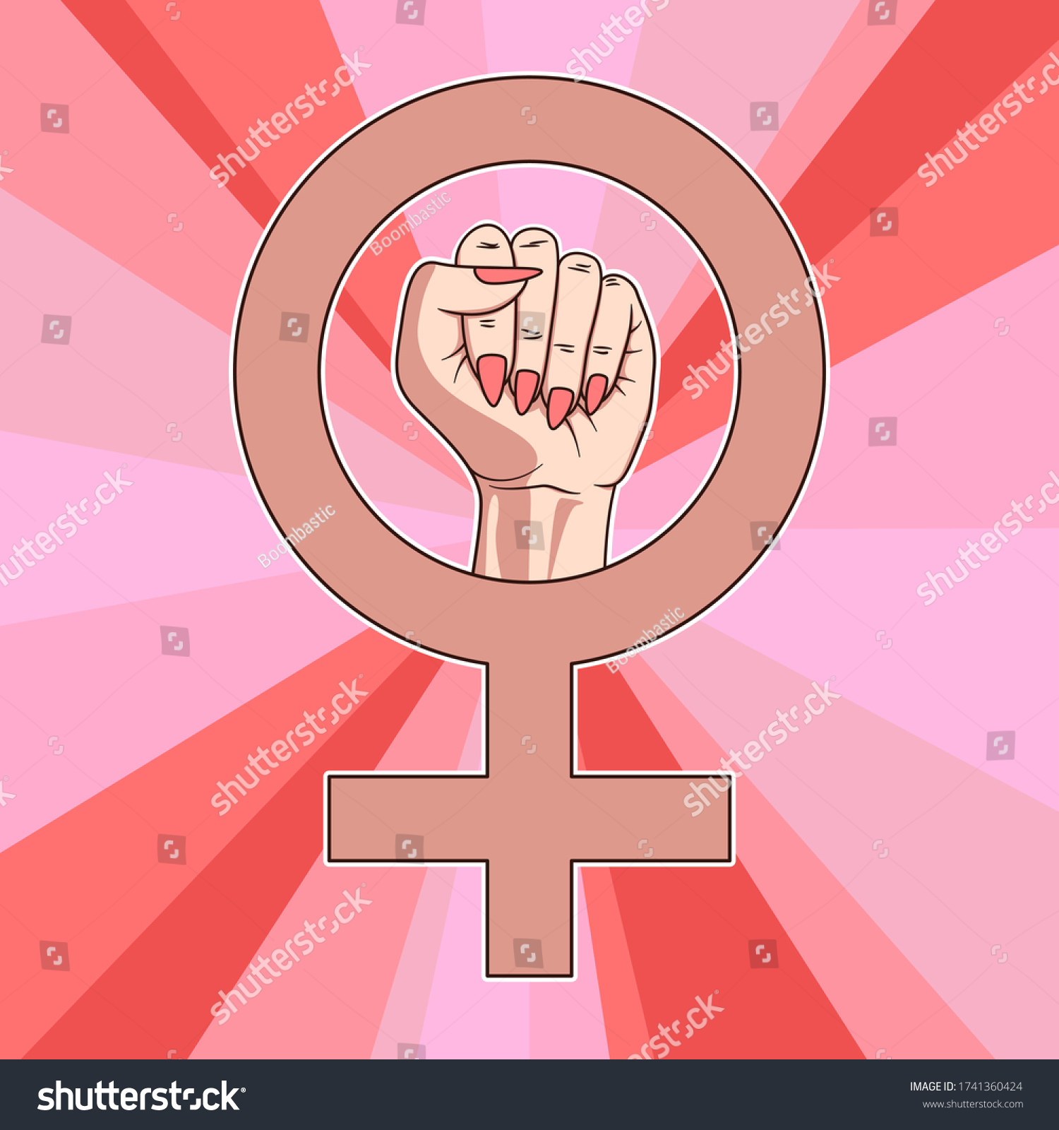 Feminism Symbol Feminine Woman Gender Icon With Royalty Free Stock Vector 1741360424 8157