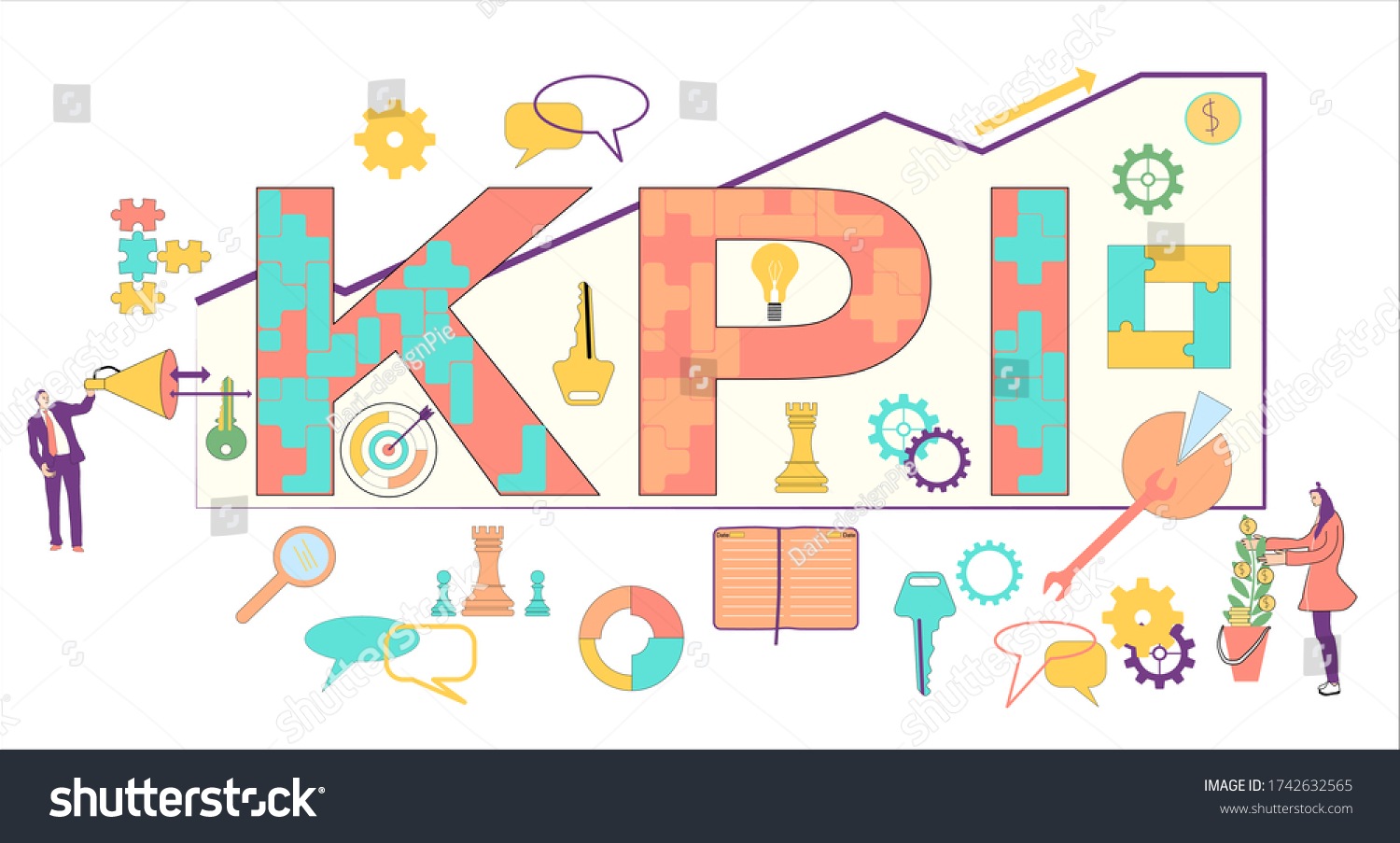 Key Performance Indicator (KPI) word lettering - Royalty Free Stock ...